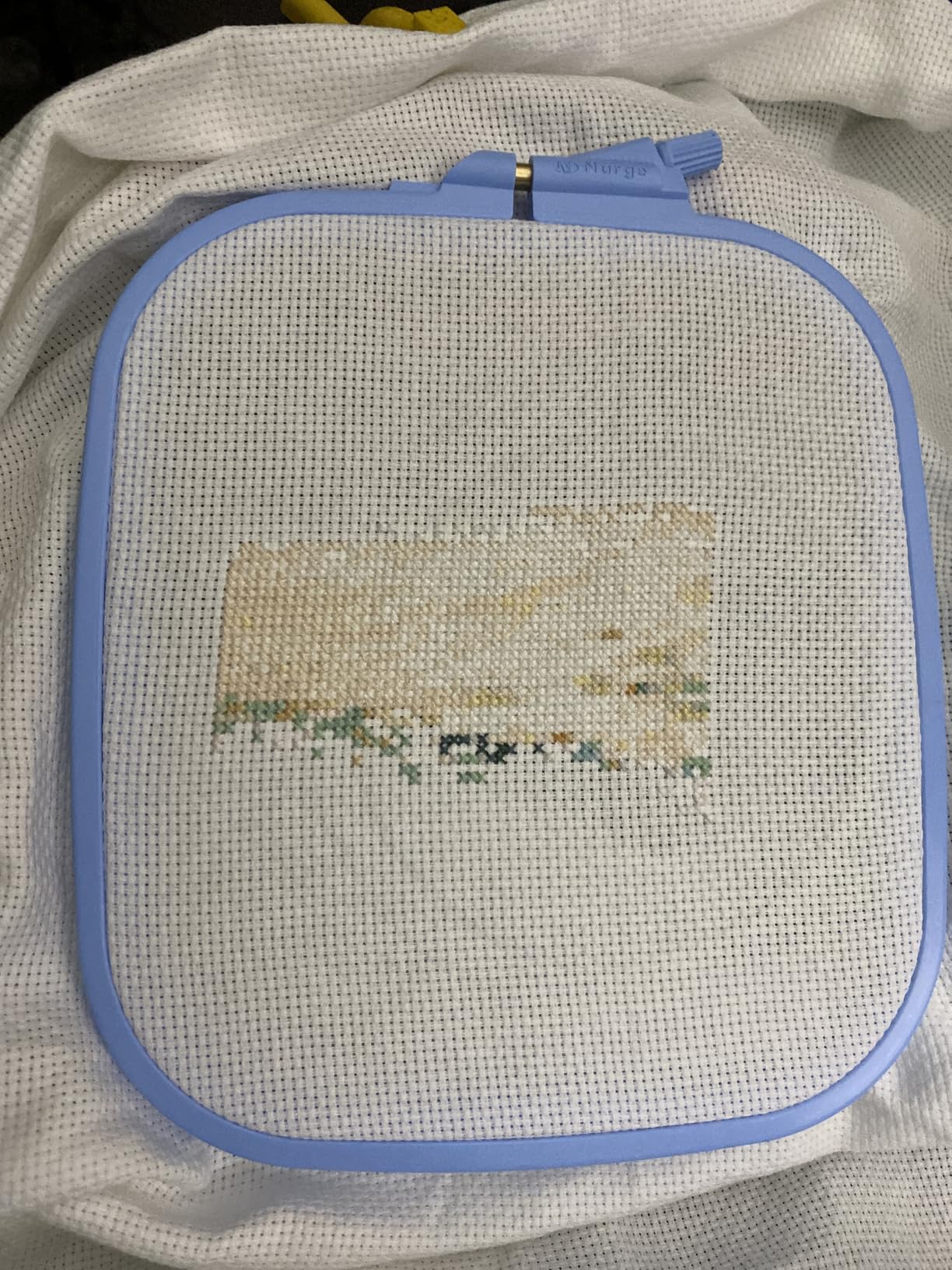 Nurge Square Embroidery Hoop - Plastic Cross Stitch Frame for Needlepoint & Embroidery - Adjustable Craft Hoop - Lilac - No:4 (Large) customer photo 1