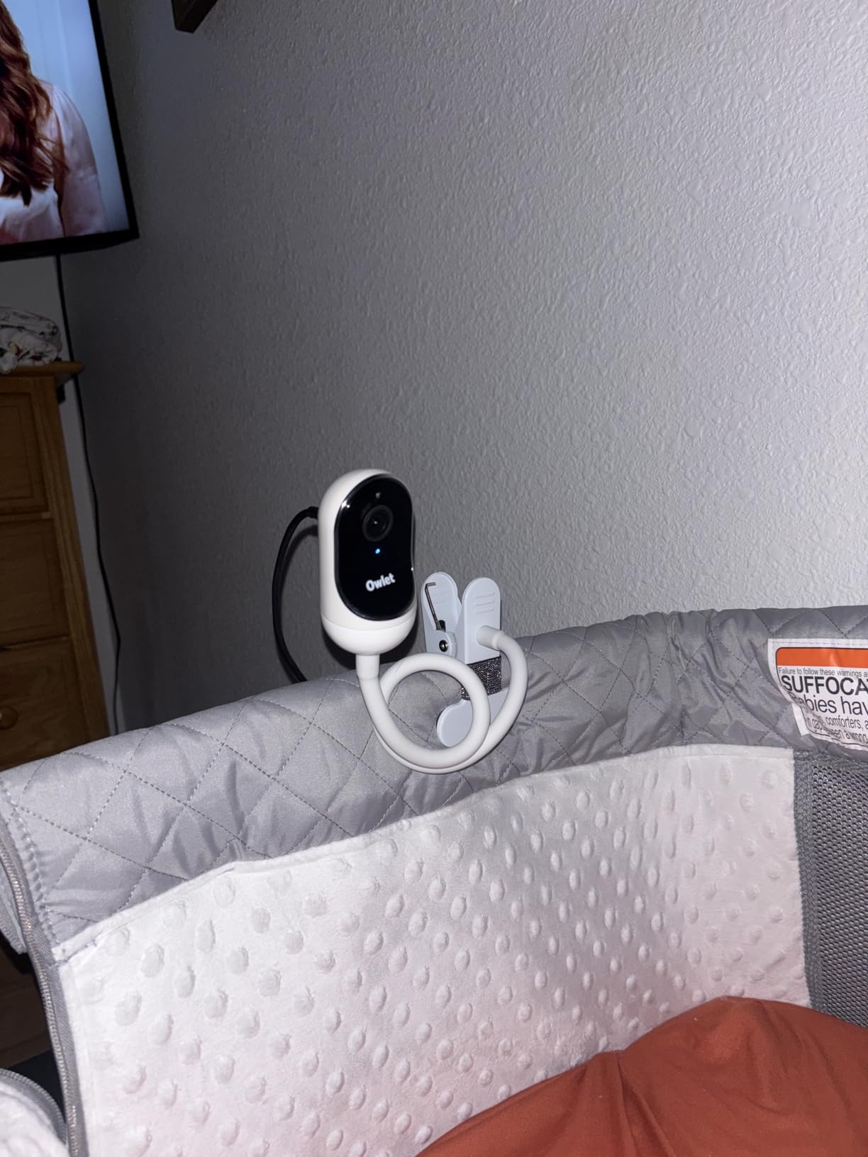 AOZTSUN Baby Monitor Mount, Compatible with Owlet Cam/Duo & Other Cameras, 15.7in Flexible Clip, Wall Mount, Metal, Adjustable customer photo 2