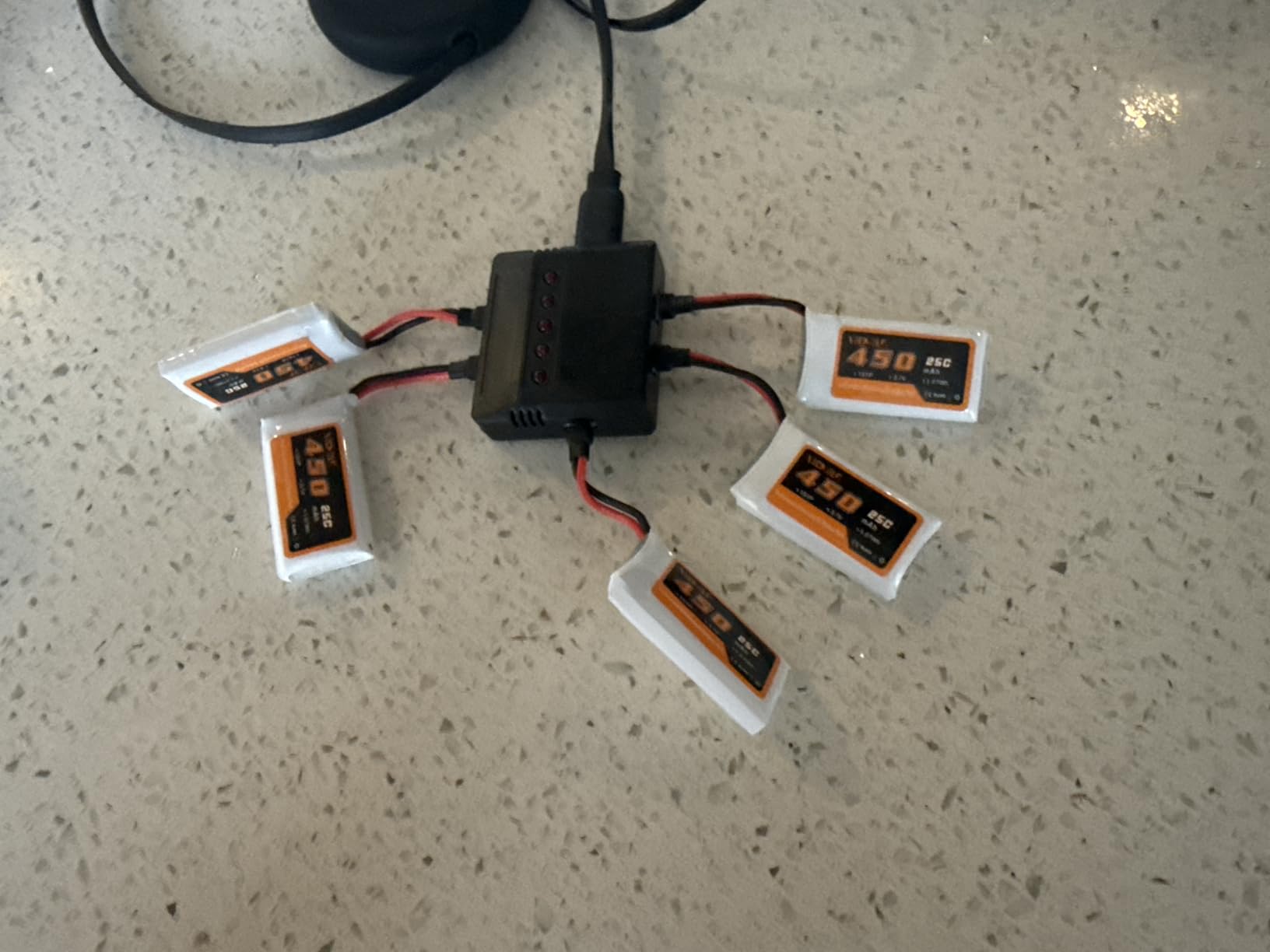 3.7V Lipo Battery 450mAh High Capacity 25C RC Molex Drone Battery with 5-in-1 Charger for SYMA Q11 AT-96 Holy Stone HS170 Quadcopter customer photo 1