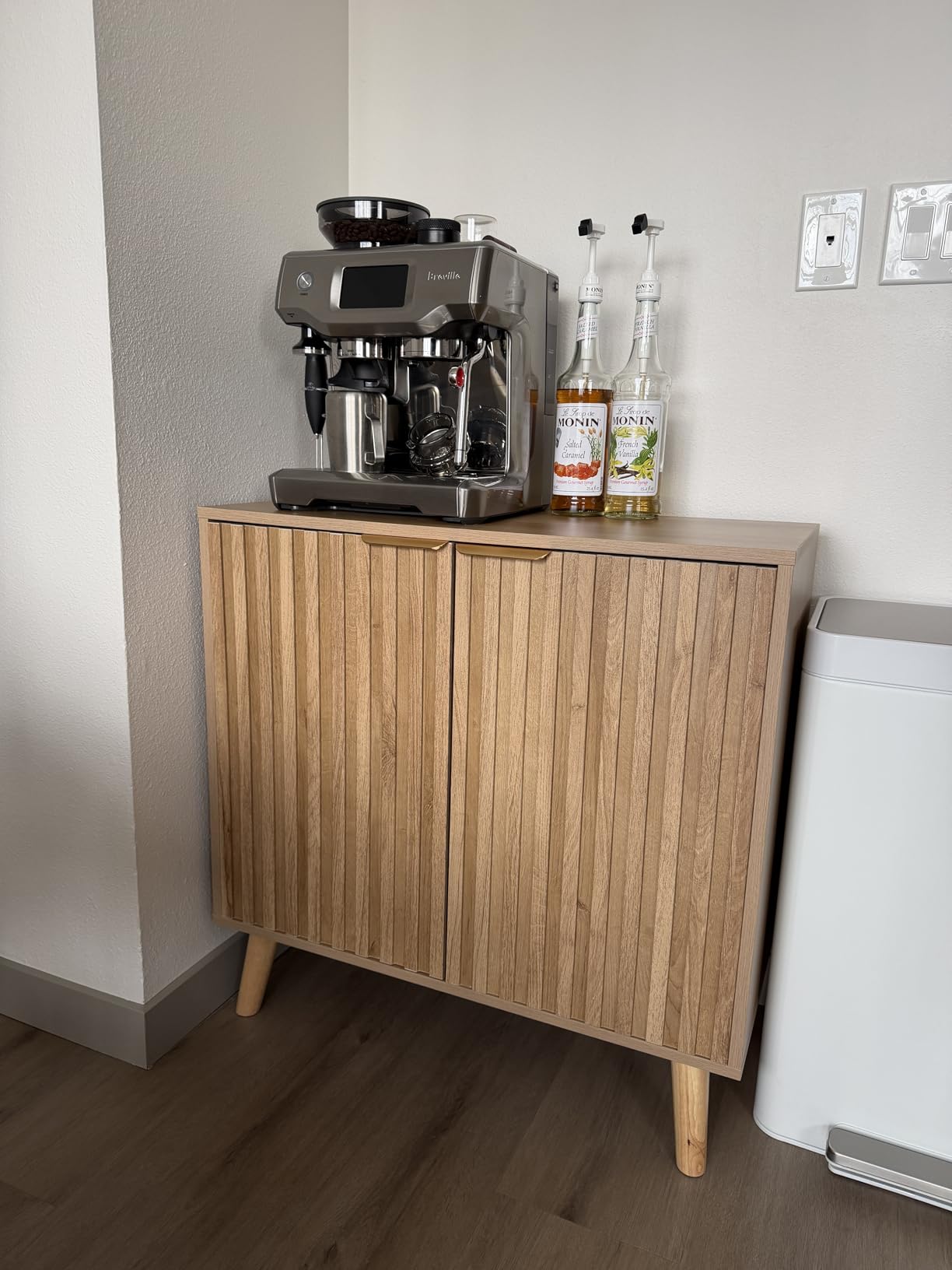 Storage Cabinet with Doors, Modern Black Accent Cabinet, Free Standing Cabinet, Wooden Buffet Sideboards for Living Room, Kitchen, Home Office customer photo 1