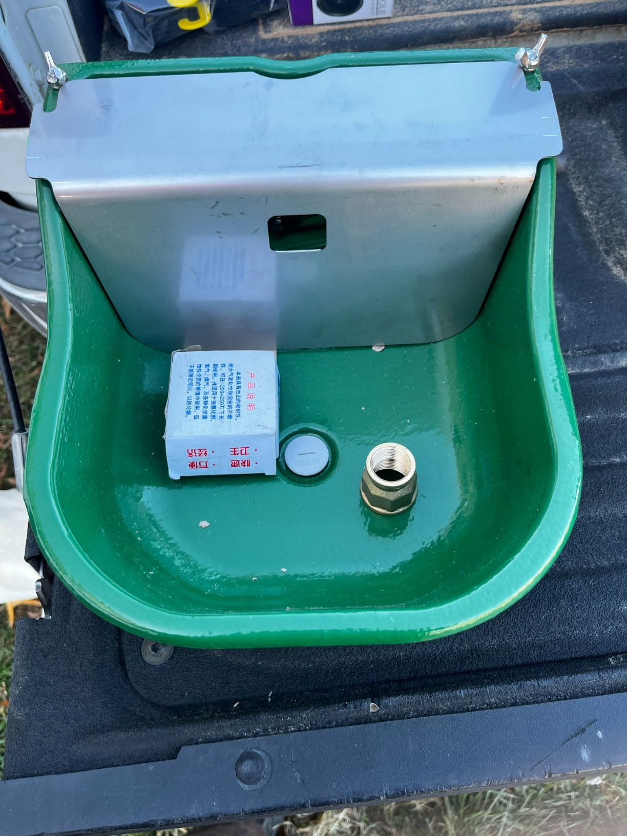 Automatic Stock Waterer for Horses, Cattle, Dog, Hog, Livestock, Heavy Duty Cast Iron, Extra Large Farm Animal Waterer Dispenser with Drainage Hole customer photo 2