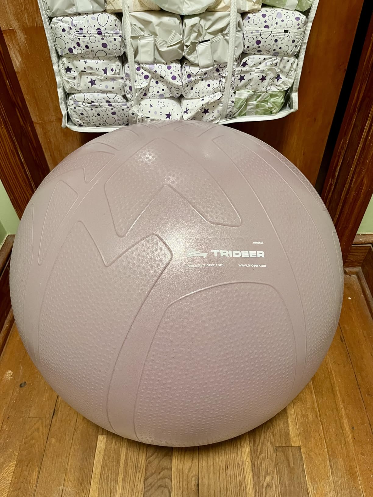 Trideer Pregnancy Birthing Ball, 1.7mm Extra Thick Yoga Ball for Maternity, Labor, Physio, Recovery, Exercise Guide & Daily Comfort Tips for All Trimesters, 1000LB Anti-Burst Non-Slip Stability Ball customer photo 1