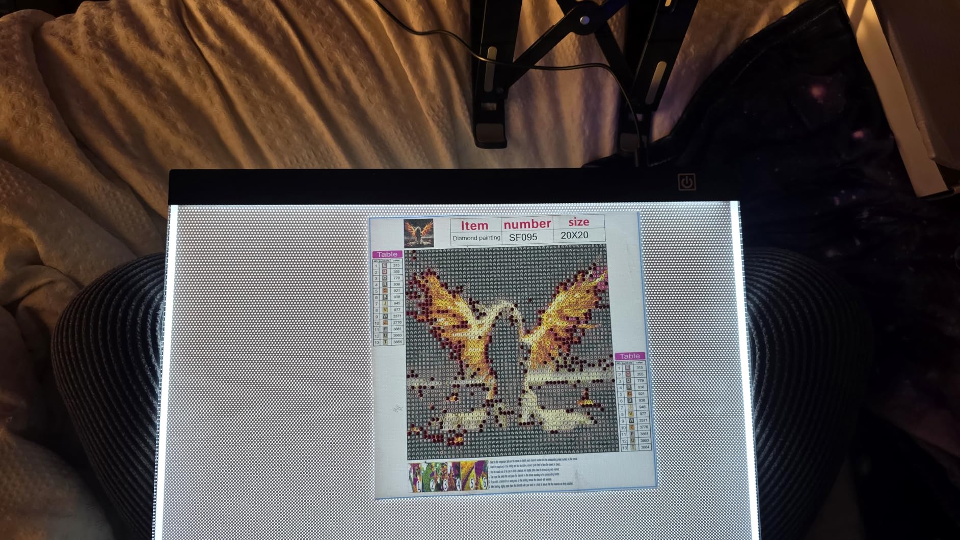A3 LED Light Pad for Diamond Painting, Ratukall Diamond Art Light Board Kit, Adjustable Brightness Light Box for Tracing with Diamond Painting Accessories and Tools Includes Storage Case, Pens, Stand customer photo 1