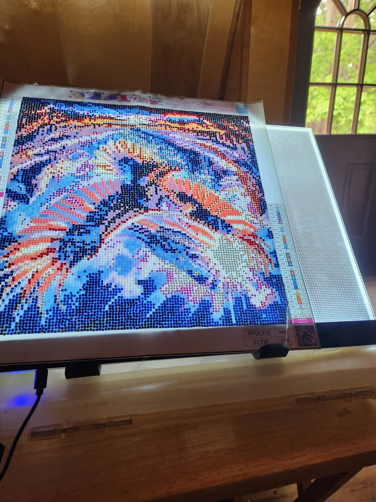 A3 LED Light Pad for Diamond Painting, Ratukall Diamond Art Light Board Kit, Adjustable Brightness Light Box for Tracing with Diamond Painting Accessories and Tools Includes Storage Case, Pens, Stand customer photo 2