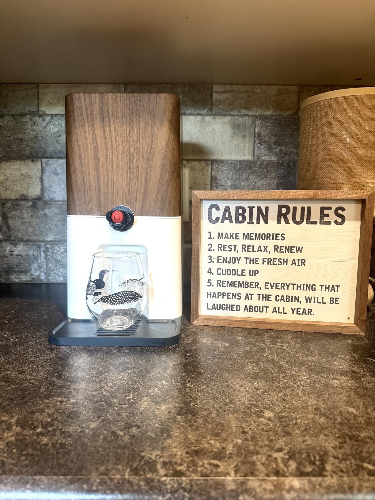Bebly Box Drink Dispenser and Wine Dispenser | Walnut Design | Insulated - No Sweating - No Watered Down Drinks - Simple - Stylish - Mess Free Beverage Dispenser | Includes Freezable, Reusable 3L Bag customer photo 2