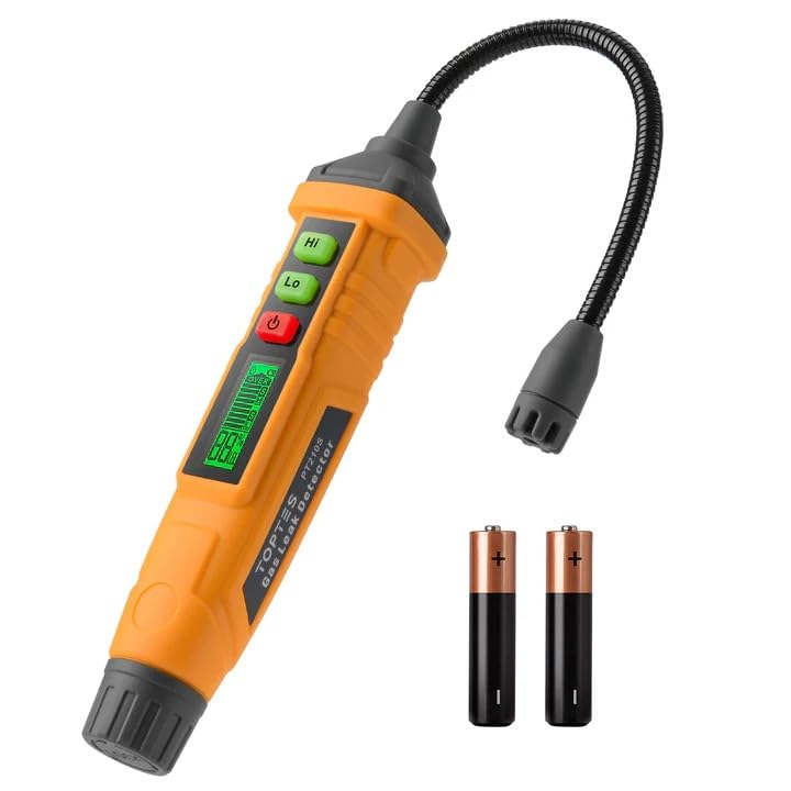 TopTes PT210S Gas Leak Detector, Natural Gas Detector with 4-inch Probe, Propane Leak Detector Locating Combustible Gases Like Natural Gas, Methane for Home, Measures %LEL (Incl. Batteries) - Orange customer photo 1