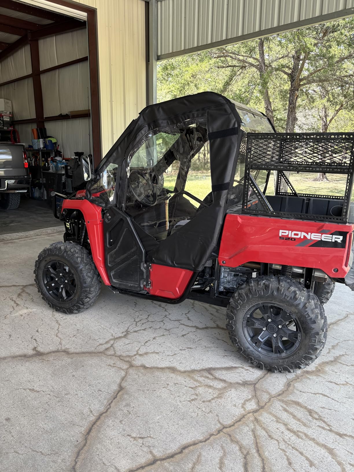 Falcon Ridge UTV Soft Door Kit Compatible with Honda Pioneer 500 (2015-2023) and 520 (2021-2023) Models | with Zippered Windows | Side by Side Accessories customer photo 1