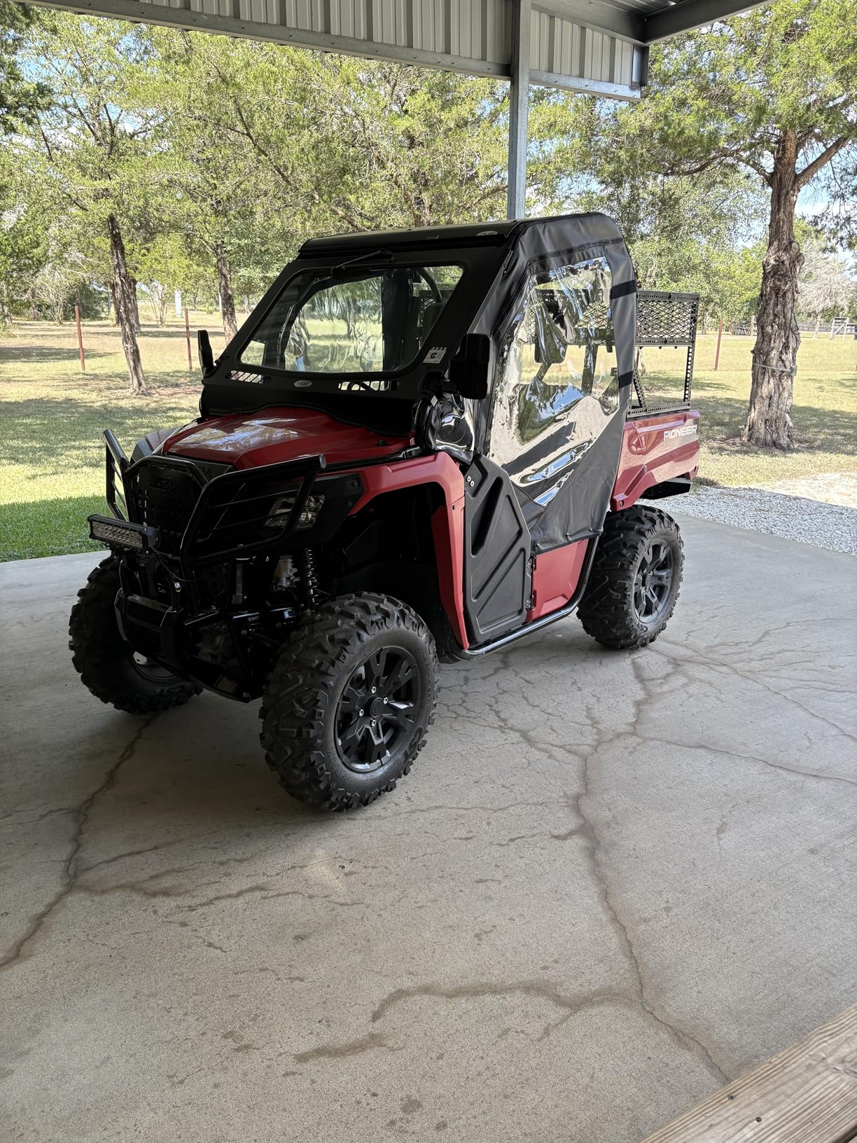 Falcon Ridge UTV Soft Door Kit Compatible with Honda Pioneer 500 (2015-2023) and 520 (2021-2023) Models | with Zippered Windows | Side by Side Accessories customer photo 2
