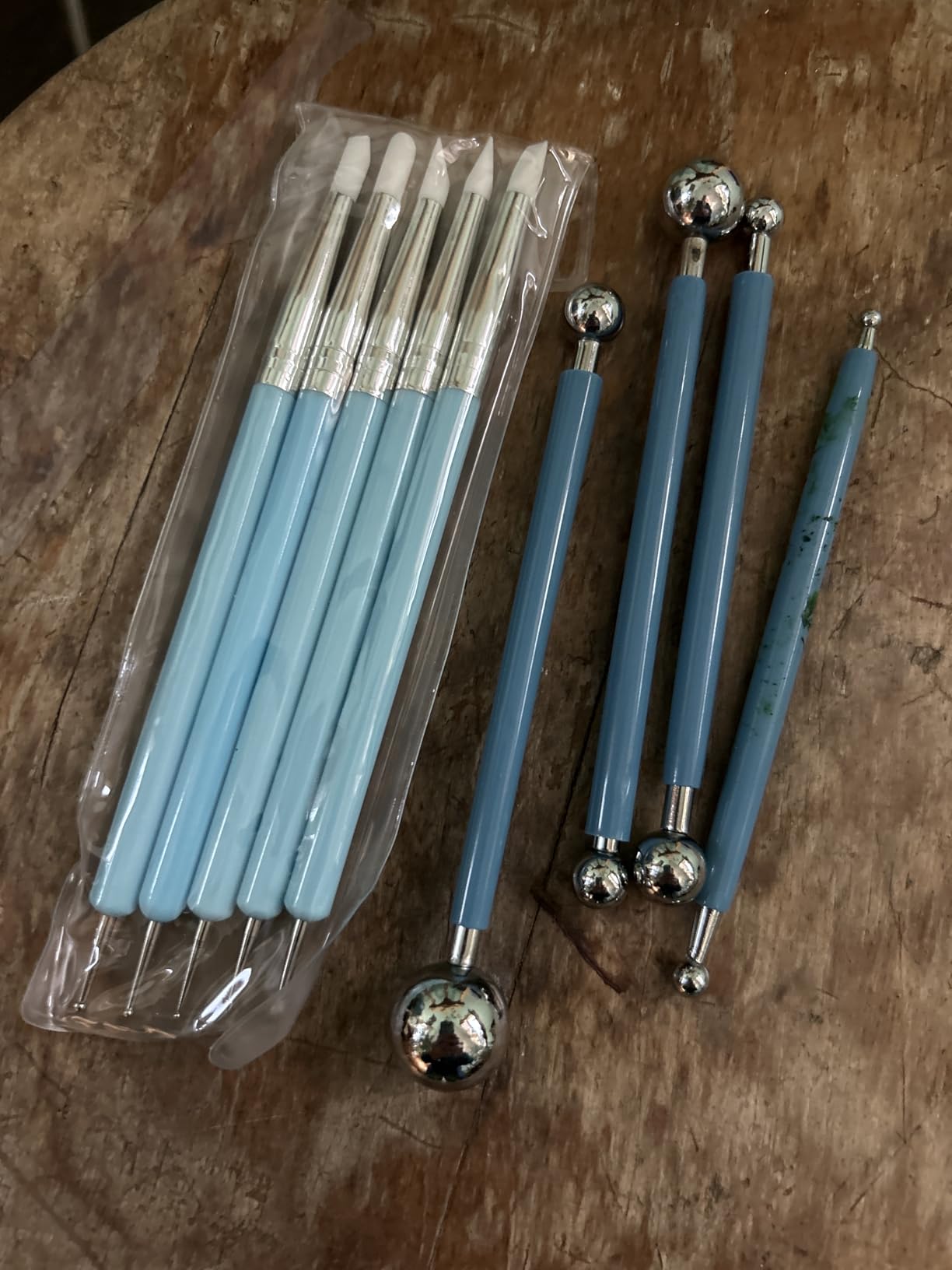 Dotting Tools, Silicone Clay Sculpting Tool, Ceramic Clay Ball Stylus Dot Painting Tools, Pottery Embossing Tool for Rock, Nail, Blending, Drawing, Modeling customer photo 1