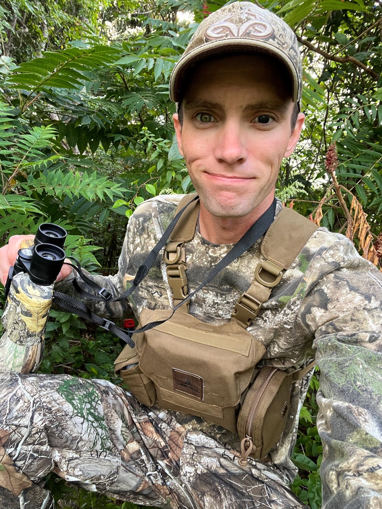 Waterproof Binocular Harness Chest Pack - Lightweight Bino Harness With Rangefinder Pouch, Binocular Case Chest Harness with Silent Magnetic Closure - MOLLE System Hunting Gear for Hunting customer photo 2