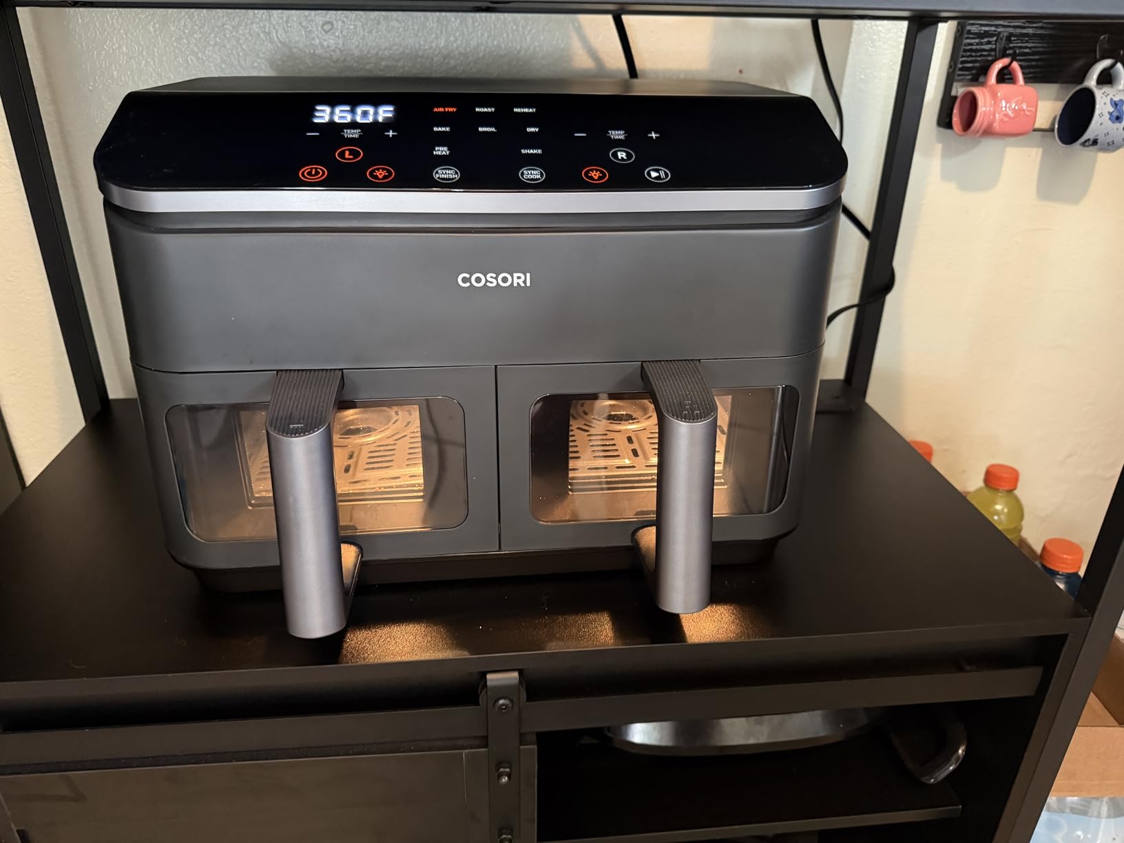Cosori Dual Air Fryer 9Qt, 10-in-1, Double Baskets, Sync Cook & Finish customer photo 2
