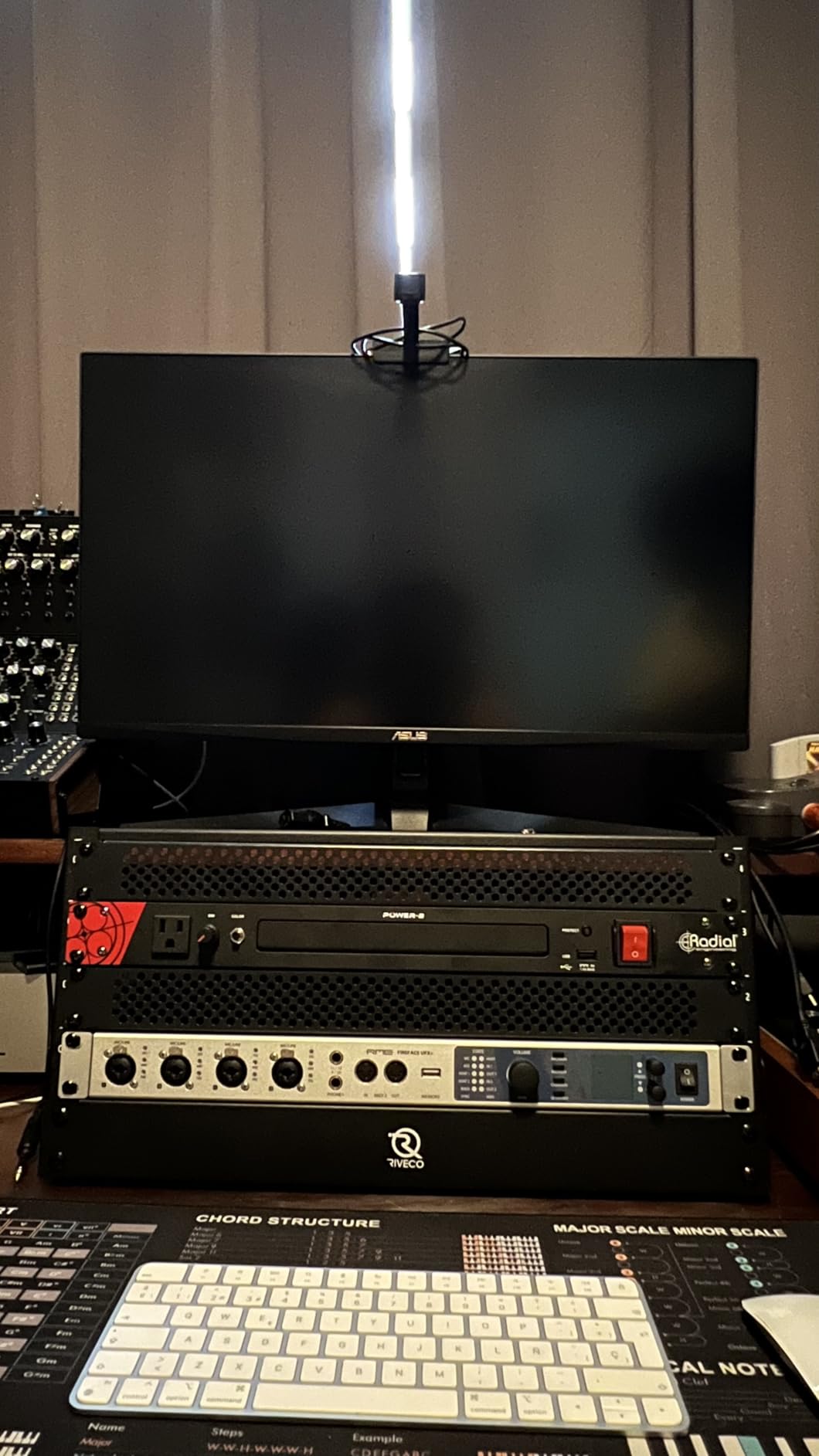 RIVECO 4u Tabletop Rack for Audio & Network, Desktop Rack Shelf Open Frame Sound Recording Shelf, Tappered Holes Black 2 Post customer photo 2