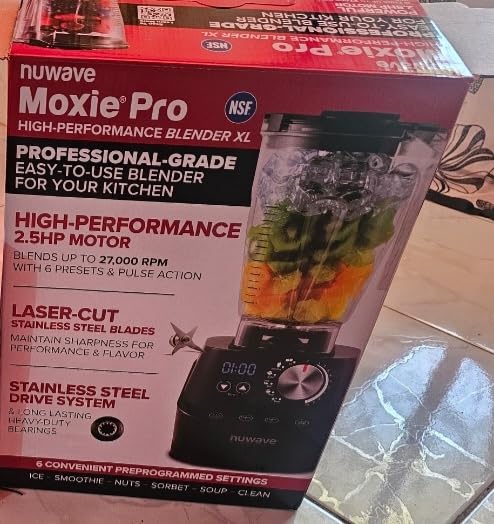Nuwave Infinity Commercial Blender, Heavy-Duty Smoothie Blender w/ 2.5HP Copper Motor & Laser-Cut Blades, Last 100 Years, Quick Ice Crushing, 64oz Tritan Jar, NSF Certified, 10 Speeds, Self-Cleaning customer photo 2