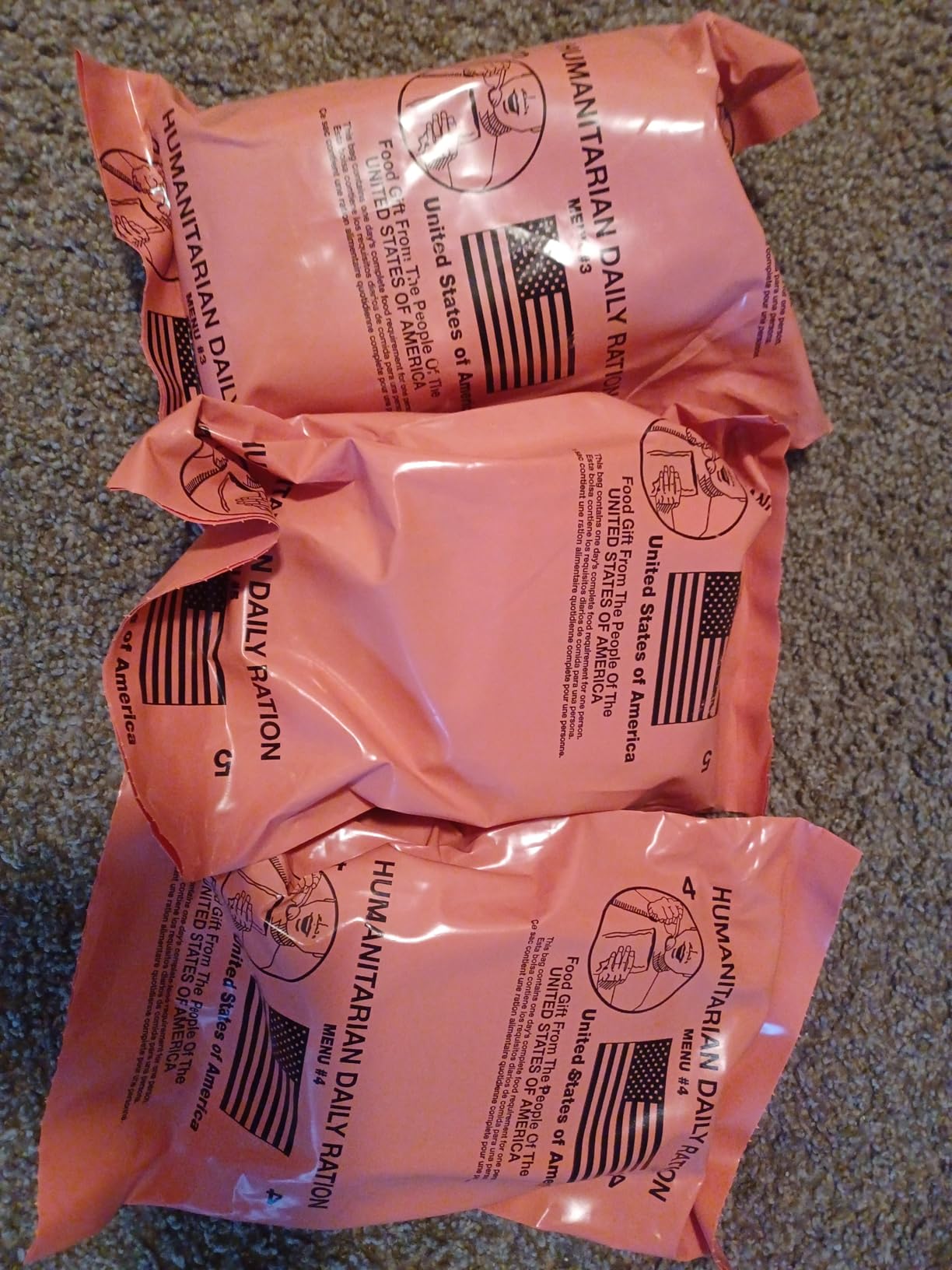 The Wornick Company MRE 1 case of HDR U.S. Military Surplus Humanitarian Meals Ready to Eat, FEMA 10 pack/ 20 customer photo 1