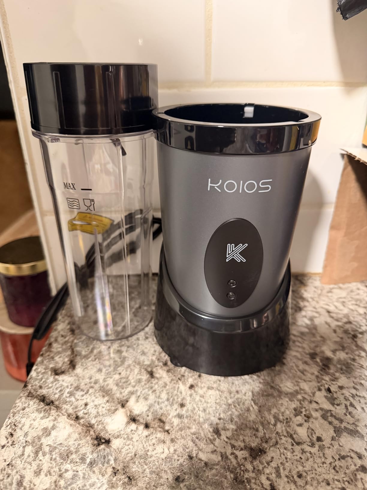 KOIOS Smoothie Blender, 900W Personal Blender for Shakes and Smoothies for Kitchen with 2 Portable Cups 22oz, Single Serve Smoothies Maker Mixer for Juices, Nutritious Recipe, Grey Blue customer photo 2