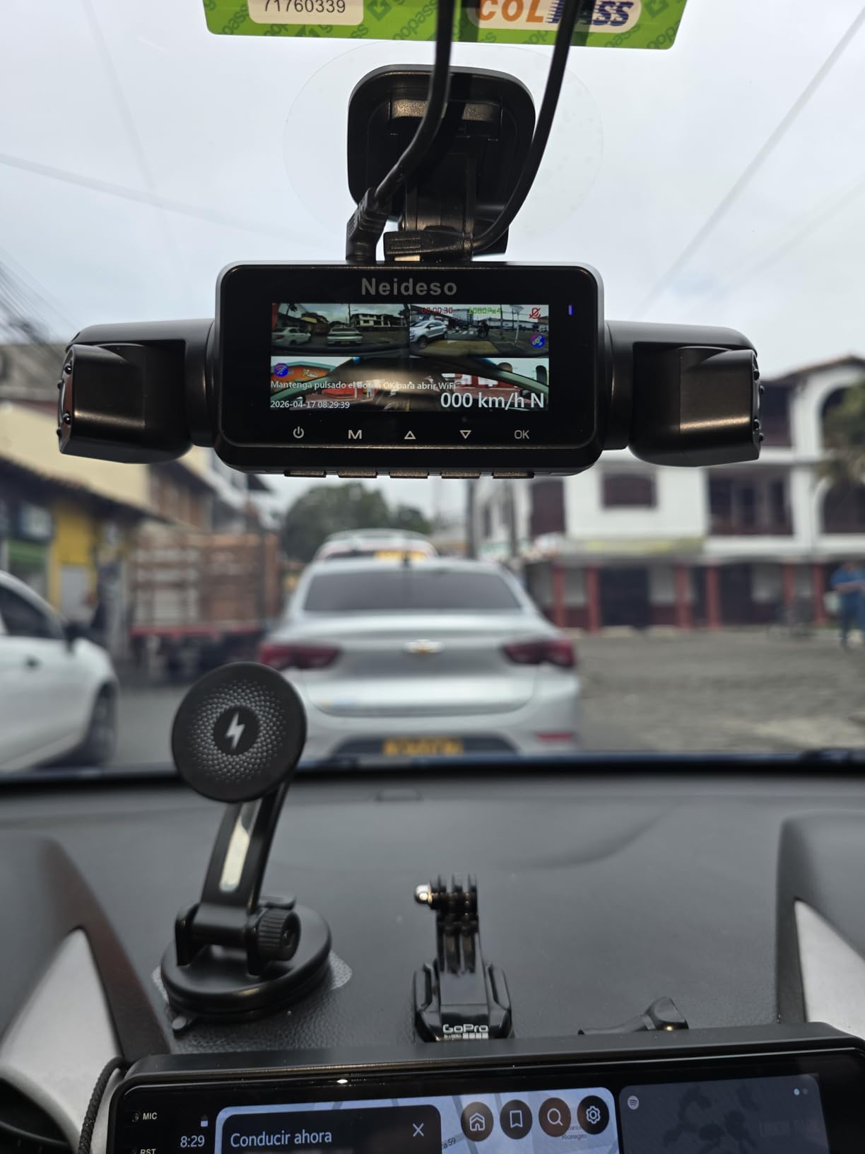 Neideso 360° Dash Cam Front and Rear Inside, 4 Channel FHD 4 * 1080P, Wi-Fi GPS Voice Control Car Camera, Front 2K+1080P*2 Dash Camera for Cars, with 64GB SD Card, Night Vision, 24H Parking Mode(N300) customer photo 2