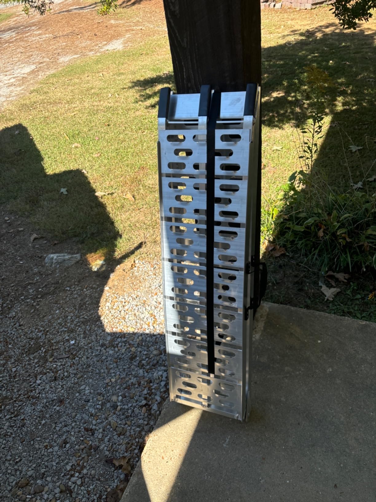 7.5 FT Aluminum Loading Ramps for Pickup Trucks | 1500 lbs Capacity ATV, Motorcycle, Lawn Mower, Dirt Bike, UTV Loading | Foldable, Lightweight with Rubber Handles | 2PC Set customer photo 1