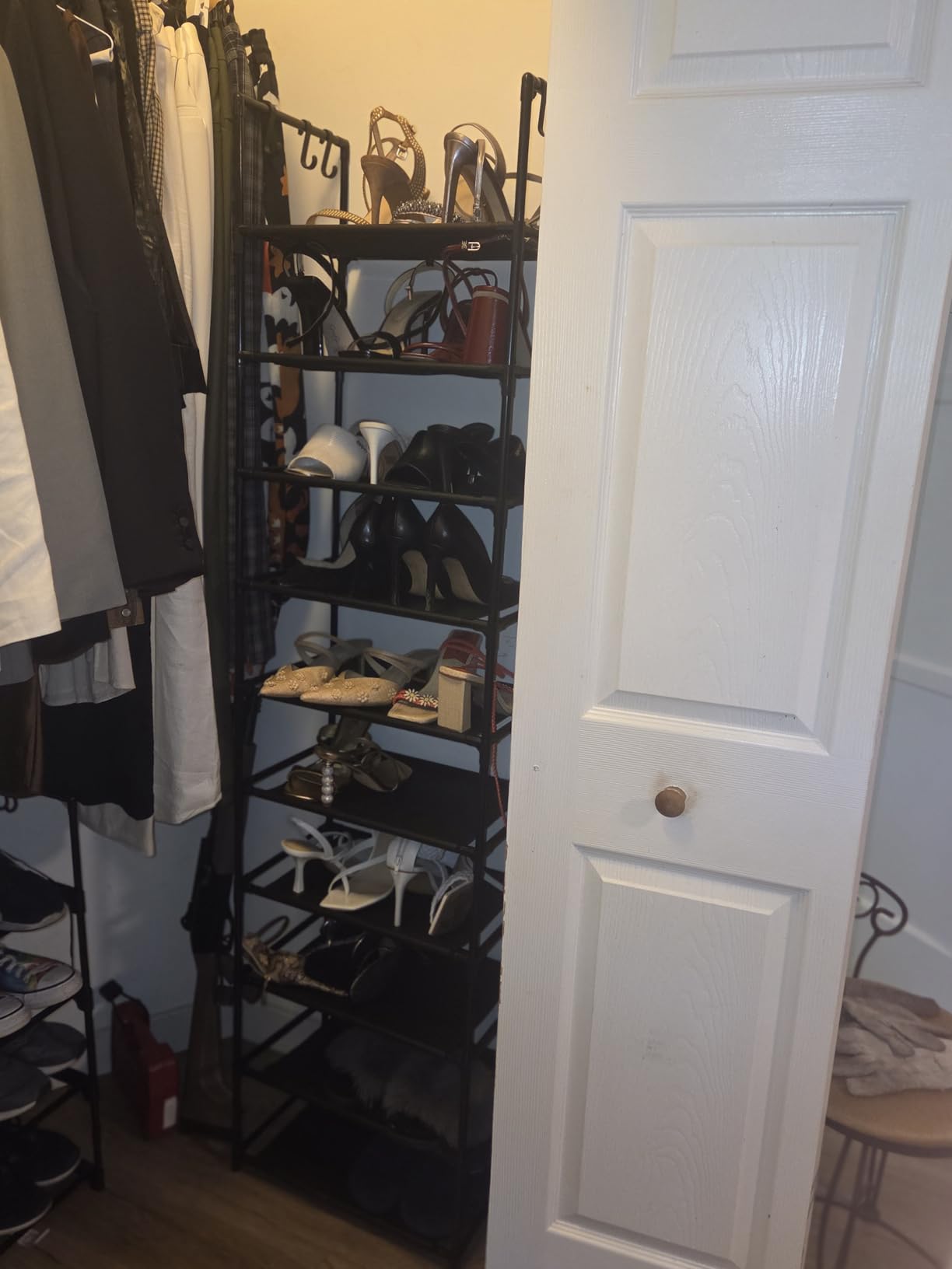 VTRIN 10 Tier Shoe Rack Tall Large Capacity Wide Shoe Organizer with Two Hooks Sturdy Metal Shoe Shelf for Entryway, Closet, Bedroom customer photo 2