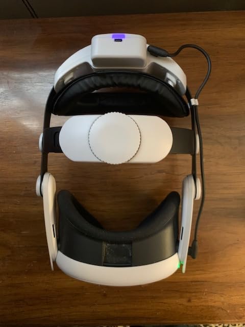 Kawaye for Meta Quest 3S/3/2 Head Strap with 15000mAh (7500 x 2) Hot-Swap Batteries for 6-8H Playtime, Adjustable VR Headset Strap with Large Support Pad customer photo 2