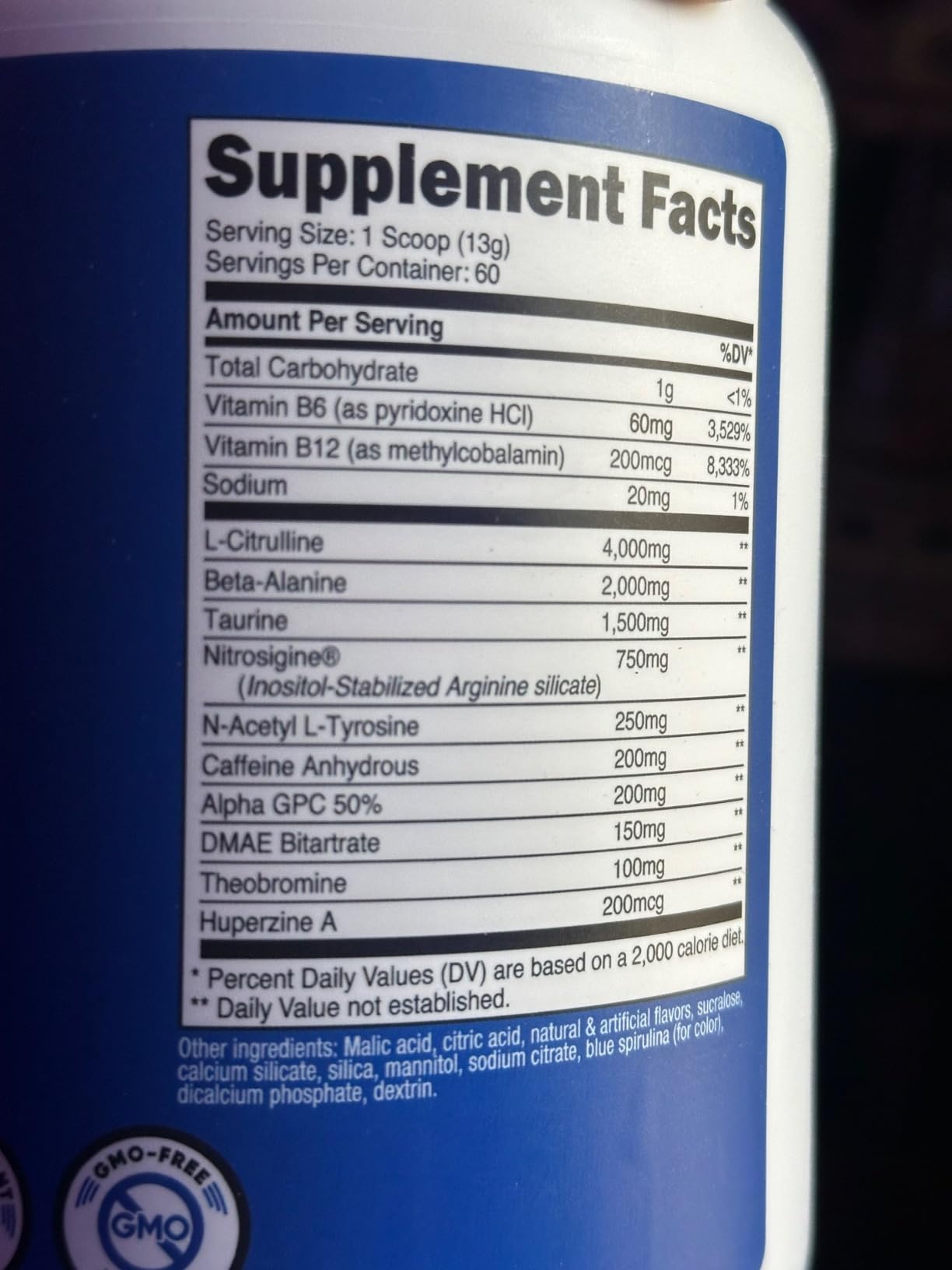 Nutricost Pre-Workout Complex Powder (60 Servings, Blue Raspberry) - Pre-Workout Supplement with Beta-Alanine, Taurine & Amino Acids customer photo 1