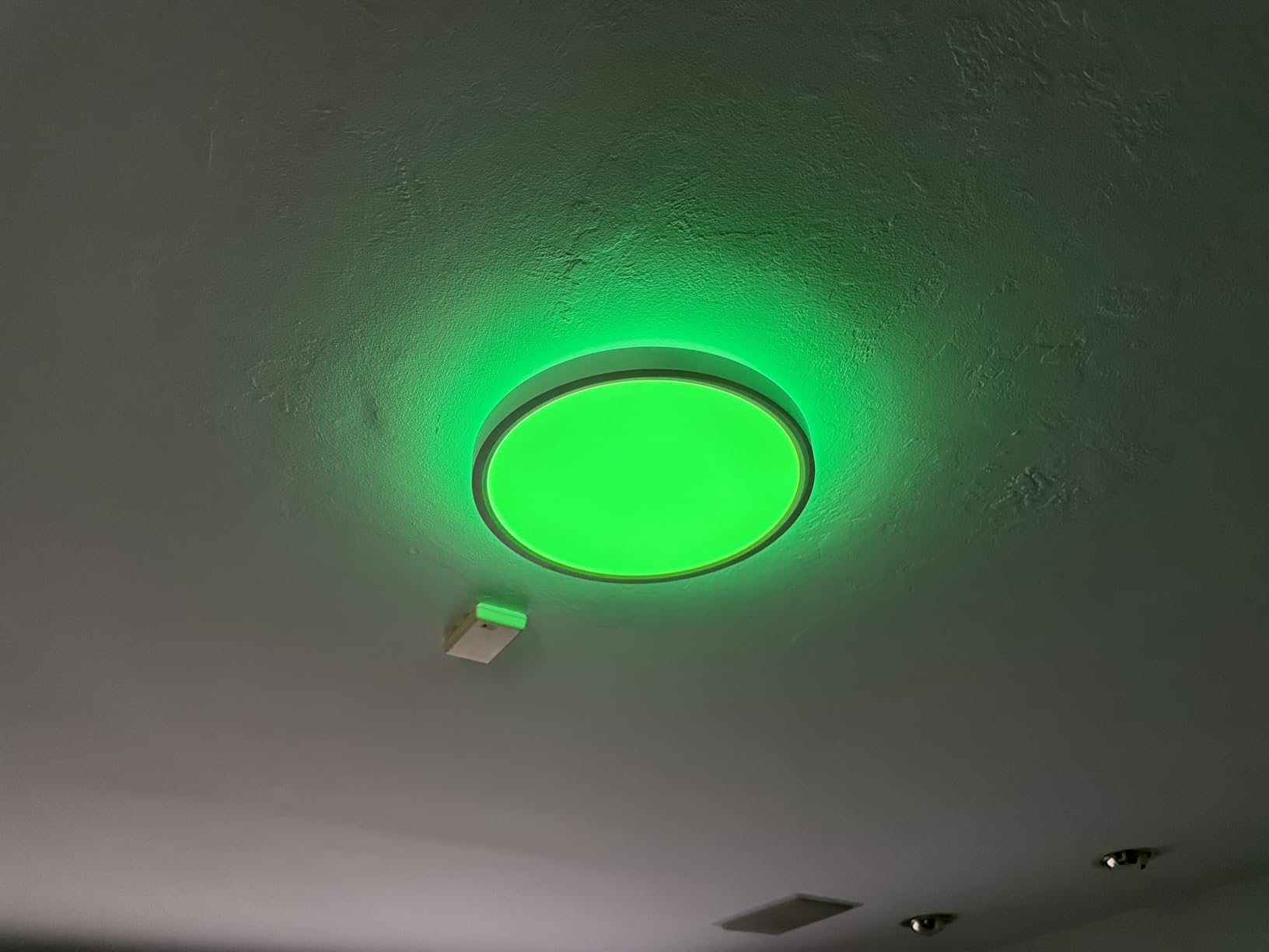 Govee Smart Ceiling Light, RGBIC LED Ceiling Light Fixture, 2400LM Flush Mount Light Fixture, DIY Colors, Works with Alexa, 2700K-6500K Lights for Bedroom, Living Room, 12 Inch, 1 Pack (White) customer photo 1