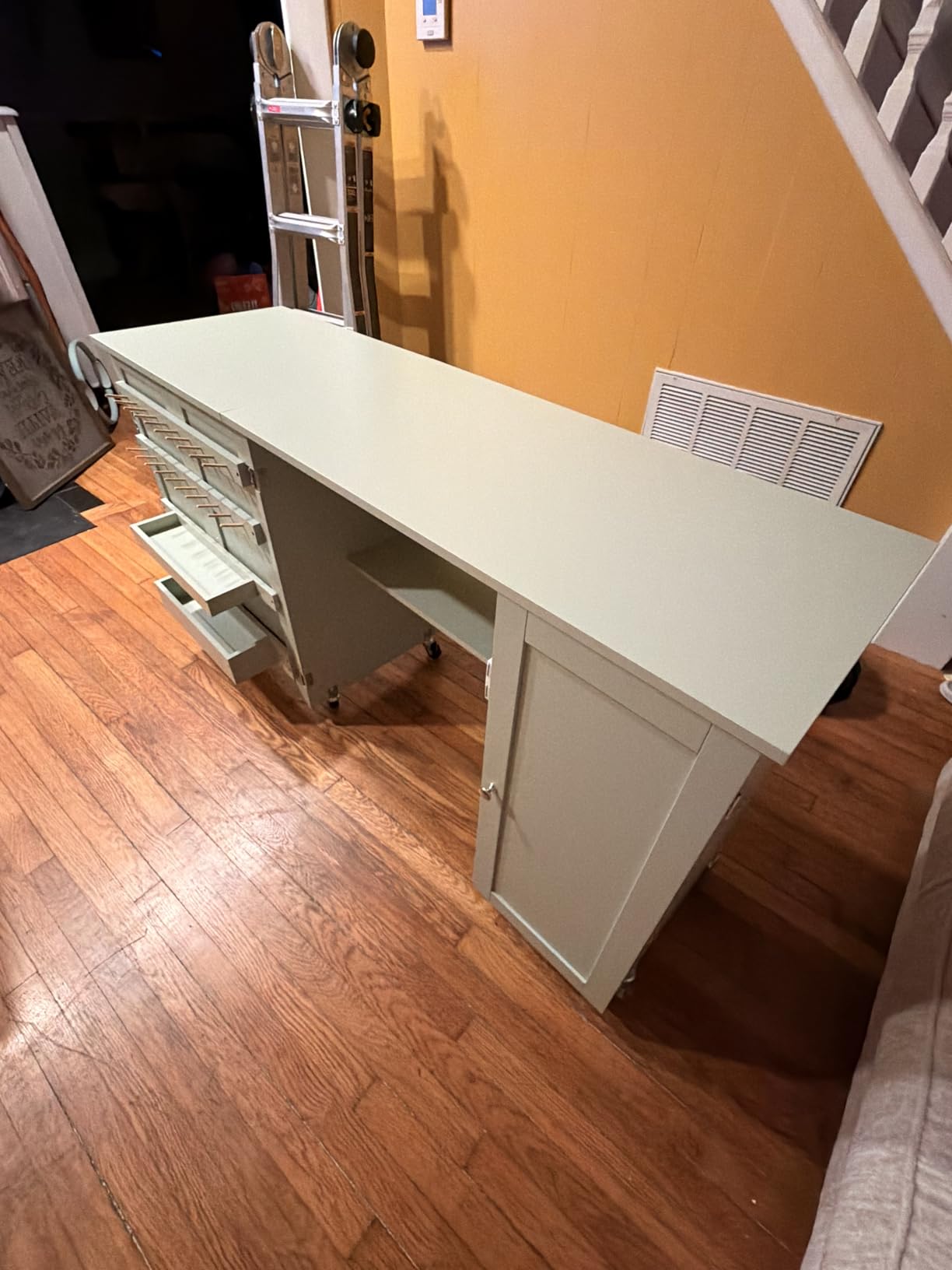 Best Choice Products Large Folding Sewing Table, Multipurpose Portable Craft Station - Light Green customer photo 1
