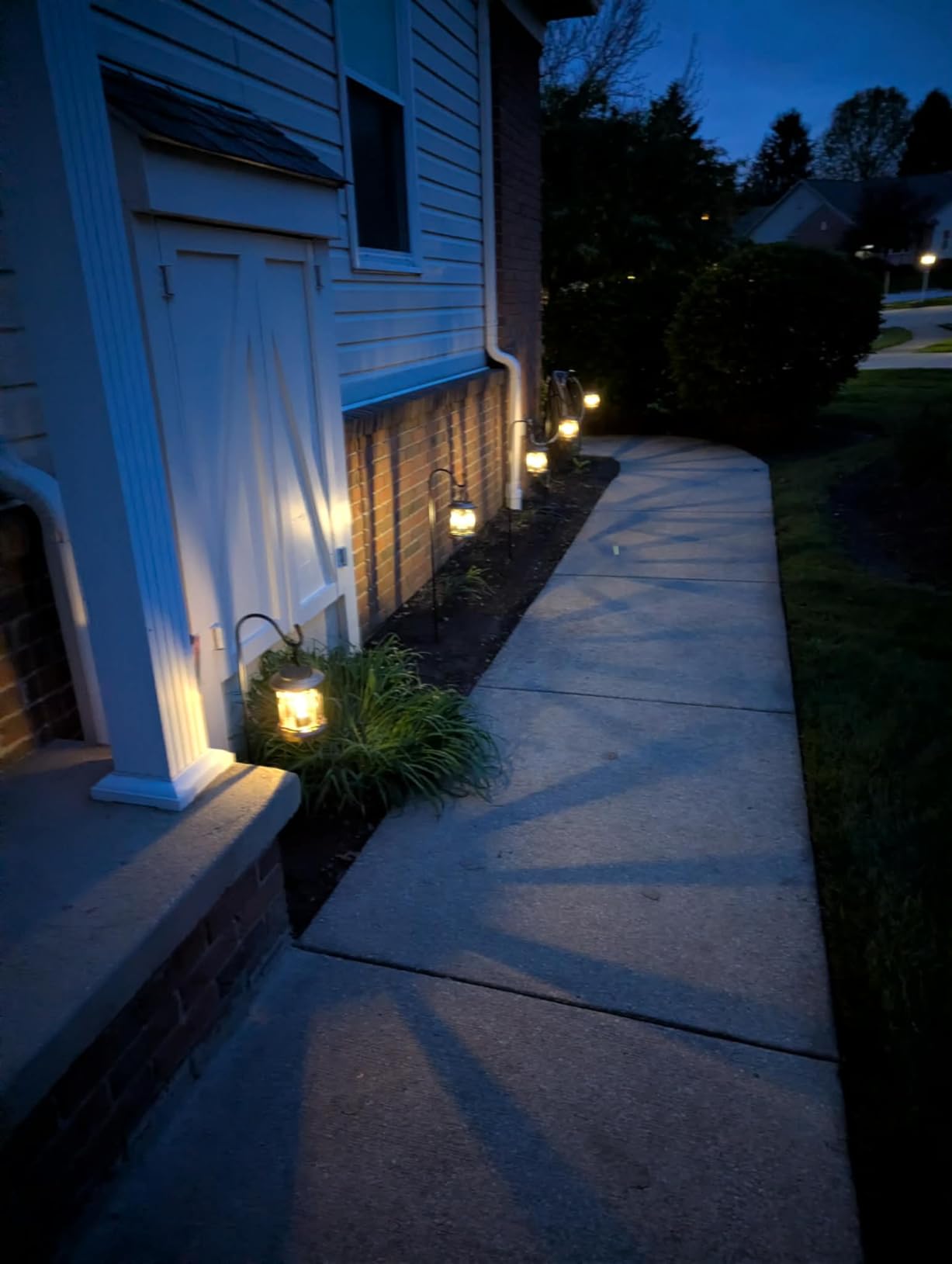 WdtPro Solar Lanterns Outdoor Waterproof, Upgraded Bright Hanging Solar Lights for Outside, Solar Powered Lanterns Lighting LED for Garden Patio Yard Decorative 2 Pack (Warm Light) customer photo 2