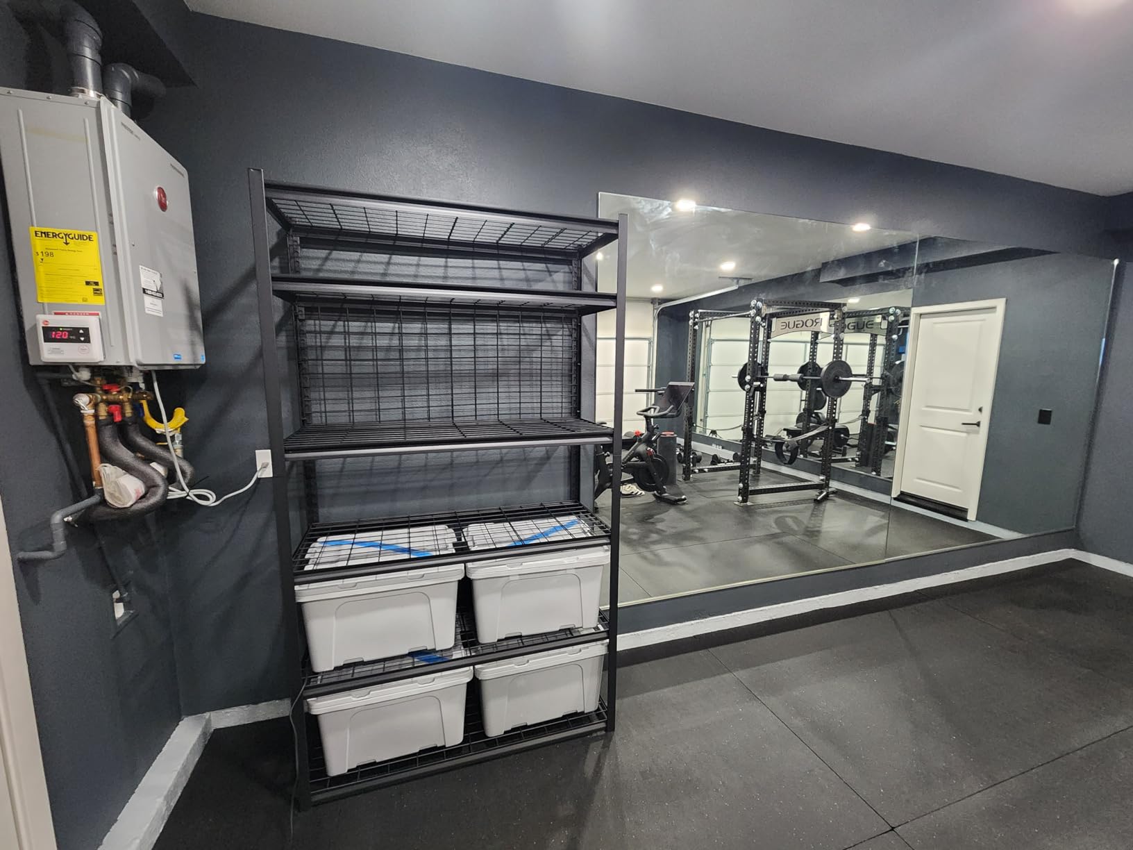 reibii 48.2'' W Garage Shelving, 3010LBS Storage Shelves Heavy Duty, 5 Tier Adjustable Metal Shelving Unit for Warehouse, Garage, Basement, 48.2