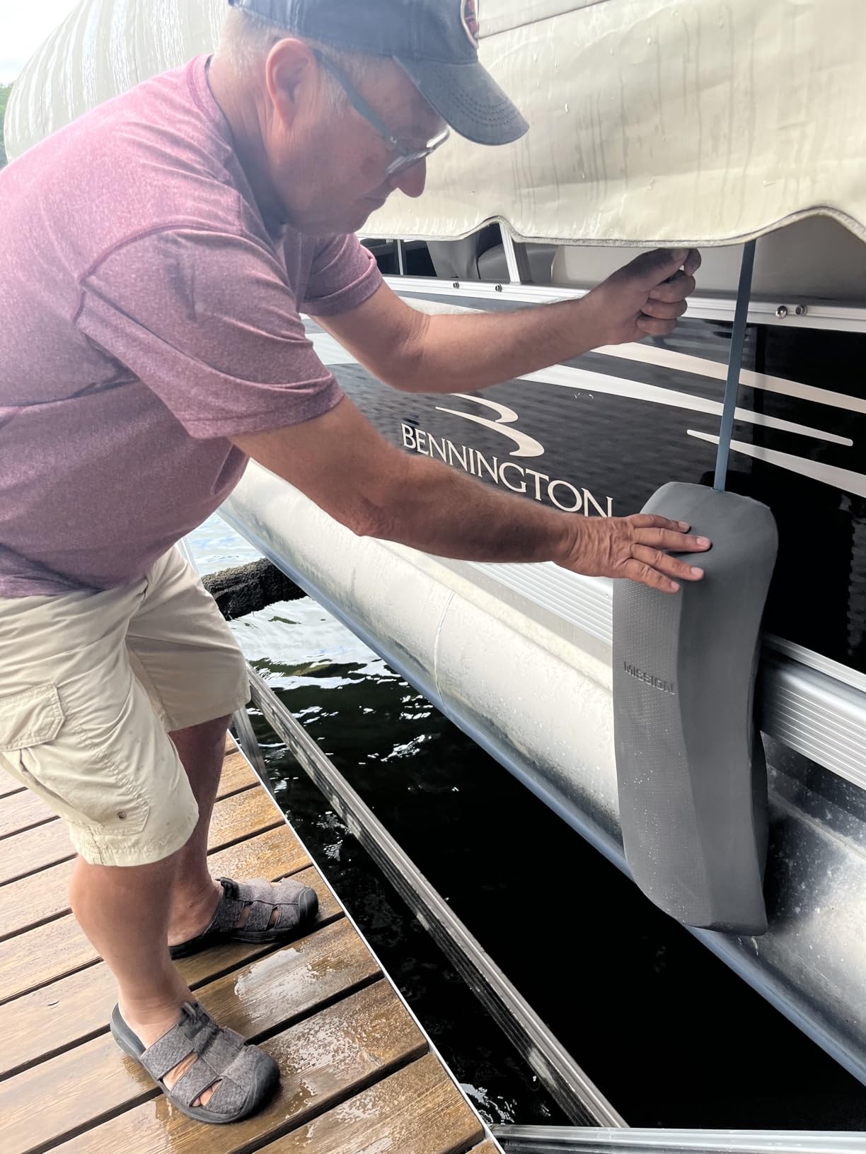 MISSION Boat Gear Maven Pontoon Boat Fenders Pack of 2, Premium Pontoon Bumpers with Secure Fit Lip and Integrated Strap customer photo 1
