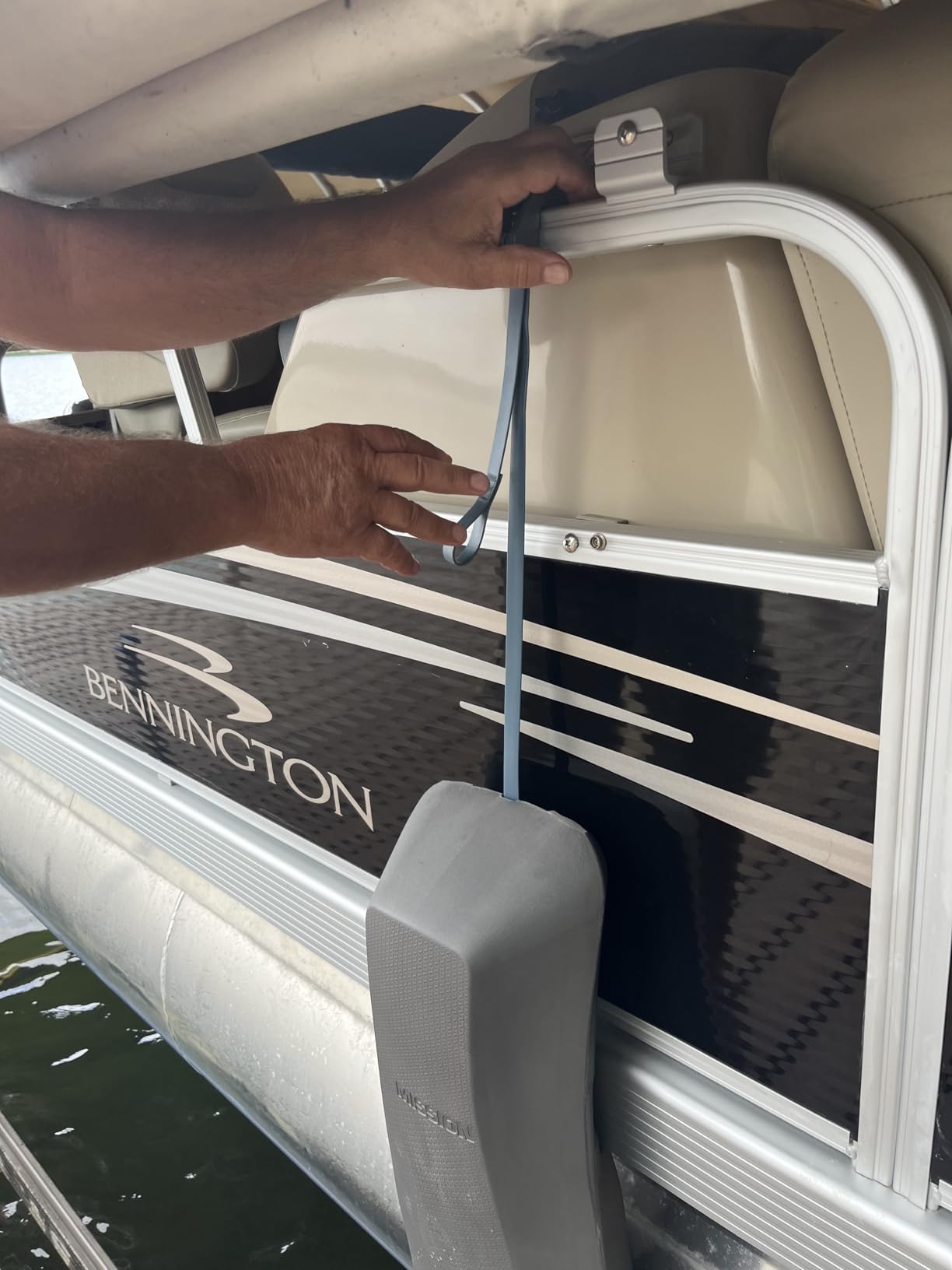 MISSION Boat Gear Maven Pontoon Boat Fenders Pack of 2, Premium Pontoon Bumpers with Secure Fit Lip and Integrated Strap customer photo 2