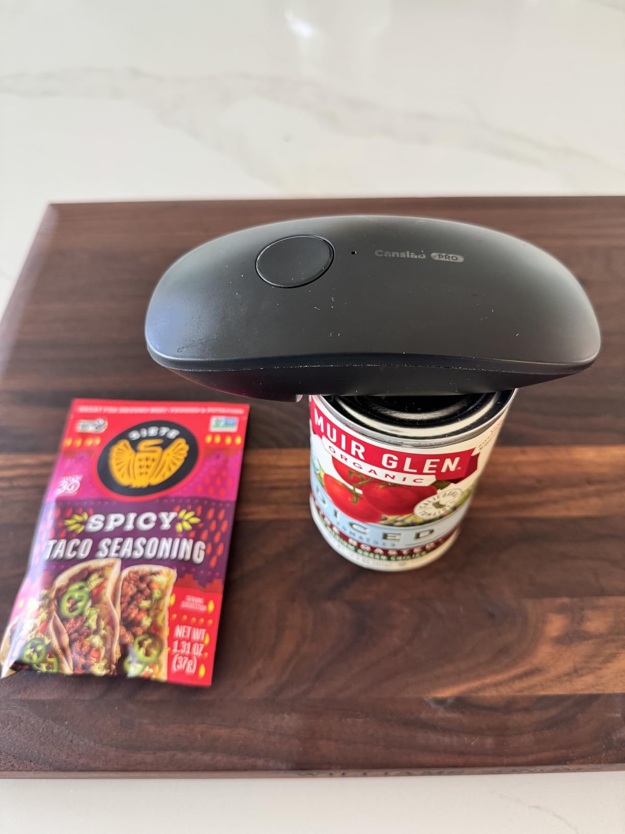 Canslab Ultrablade PRO Auto Stop Can Opener - Rechargeable Electric Can Opener for Kitchen for Seniors with Arthritis - One Touch Side Cut Opener, Smooth Edge, Handfree, Wall Mounted Small Size, Black customer photo 2
