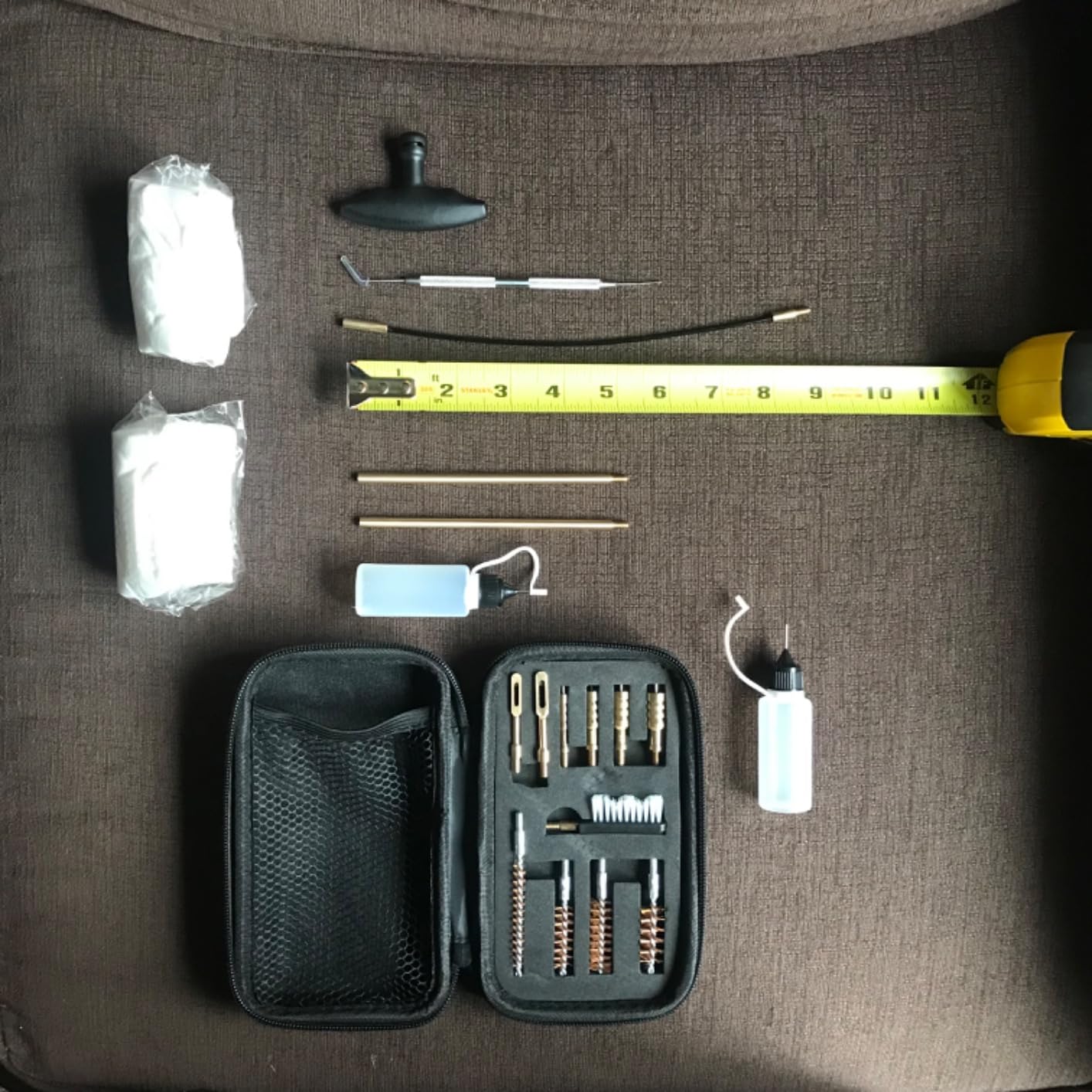 BOOSTEADY Universal Handgun Cleaning Kit .22,.357,.38,9mm,.45 Caliber Pistol Cleaning Kit Bronze Bore Brush and Brass Jag Adapter customer photo 2