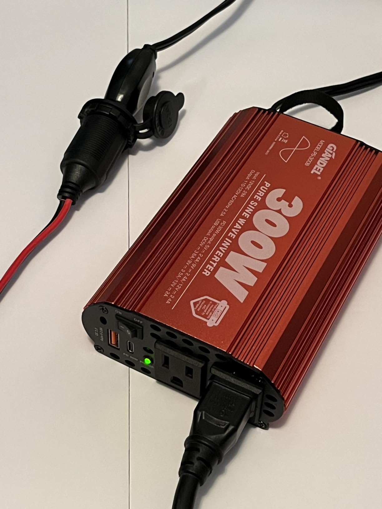 3000 Watt Power Inverter Pure Sine Wave with 6100Watt Surge for 2S 12V DC to 120V AC Converter,UL Listed GFCI outlets, Lithium Battery Compatible for RVs,Off-Grid Solar Power Inverter by GIANDEL customer photo 1