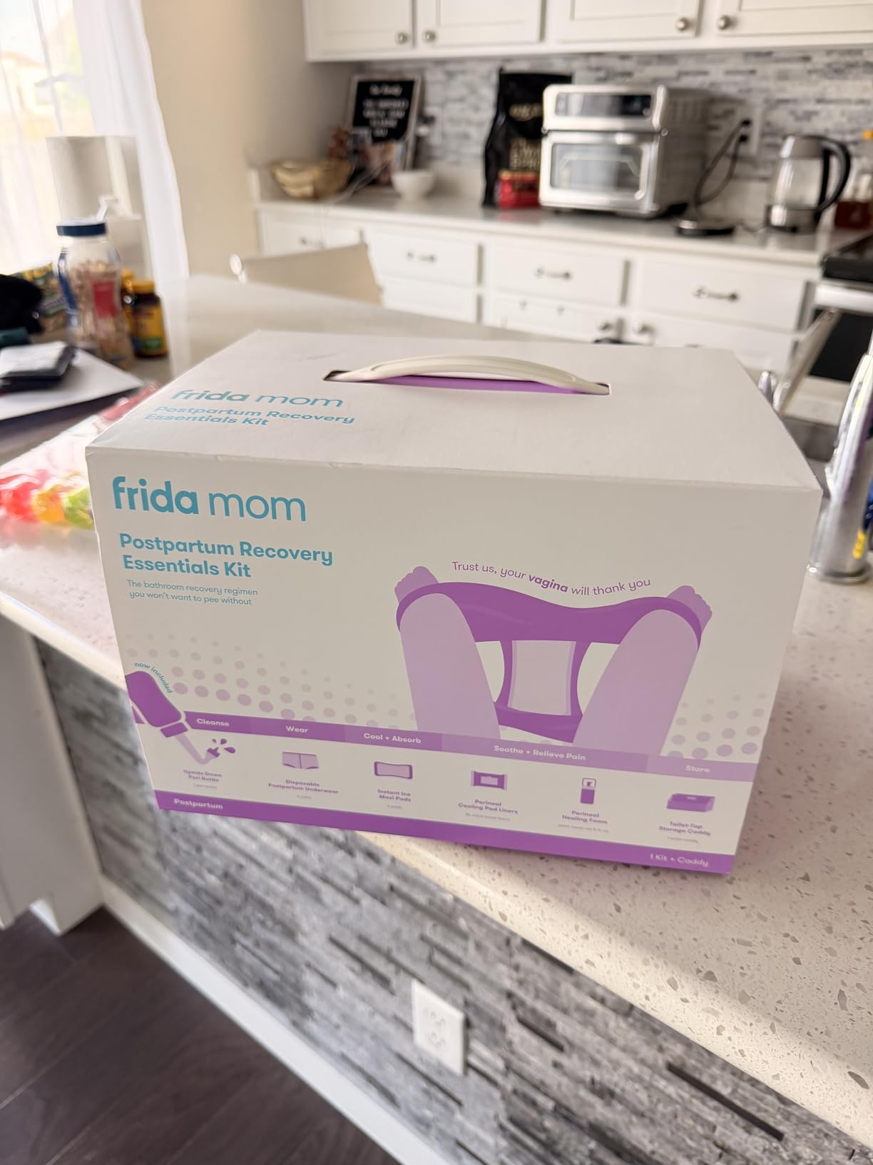 11pc Postpartum Essentials Kit Gift Set, Hospital Bag Must Haves for New Mom, Includes 4 Disposable Postpartum Underwear, 4 Ice Maxi Pads, Perineal Healing Foam & 24 Pad Liners & Peri Bottle customer photo 1