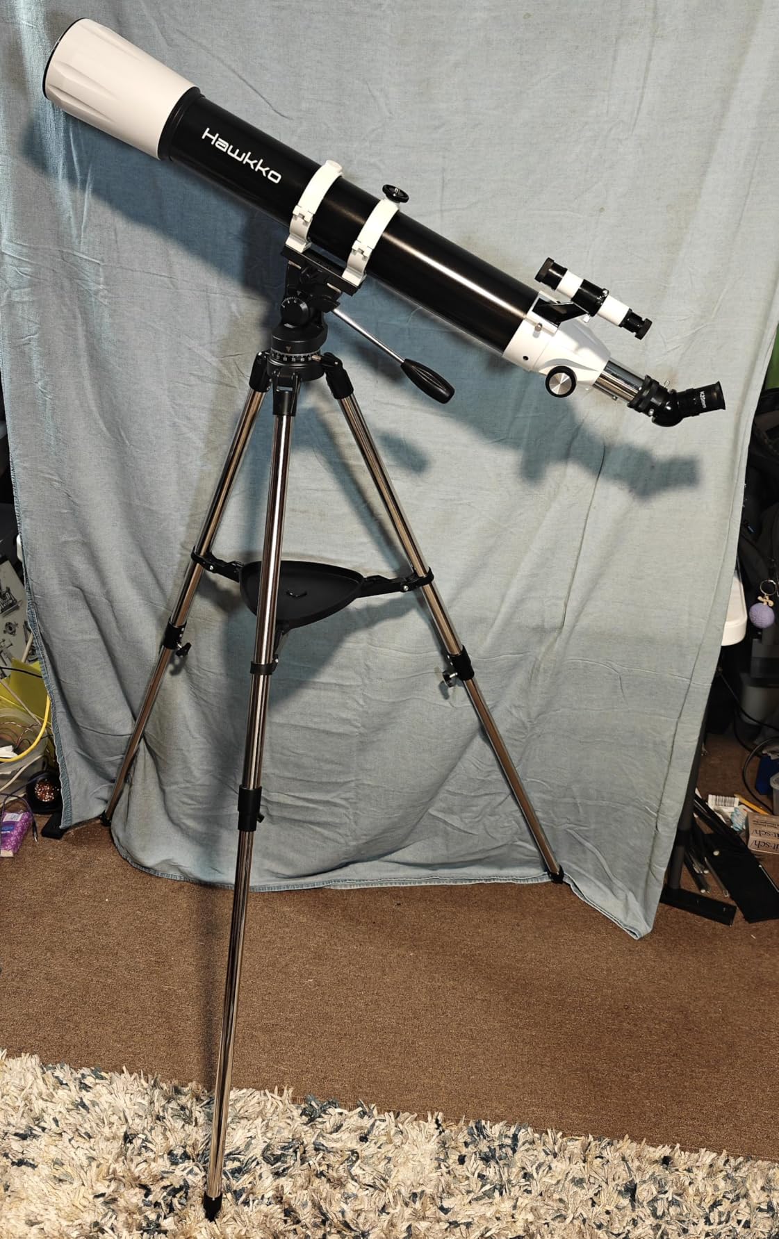 Hawkko Telescope, 90mm Aperture 900mm Astronomical Refractor Telescope for Adults High Powered - Multi-Coated Professional Telescopes for Astronomy Beginners with AZ Mount, Carry Bag, Phone Adapter customer photo 1