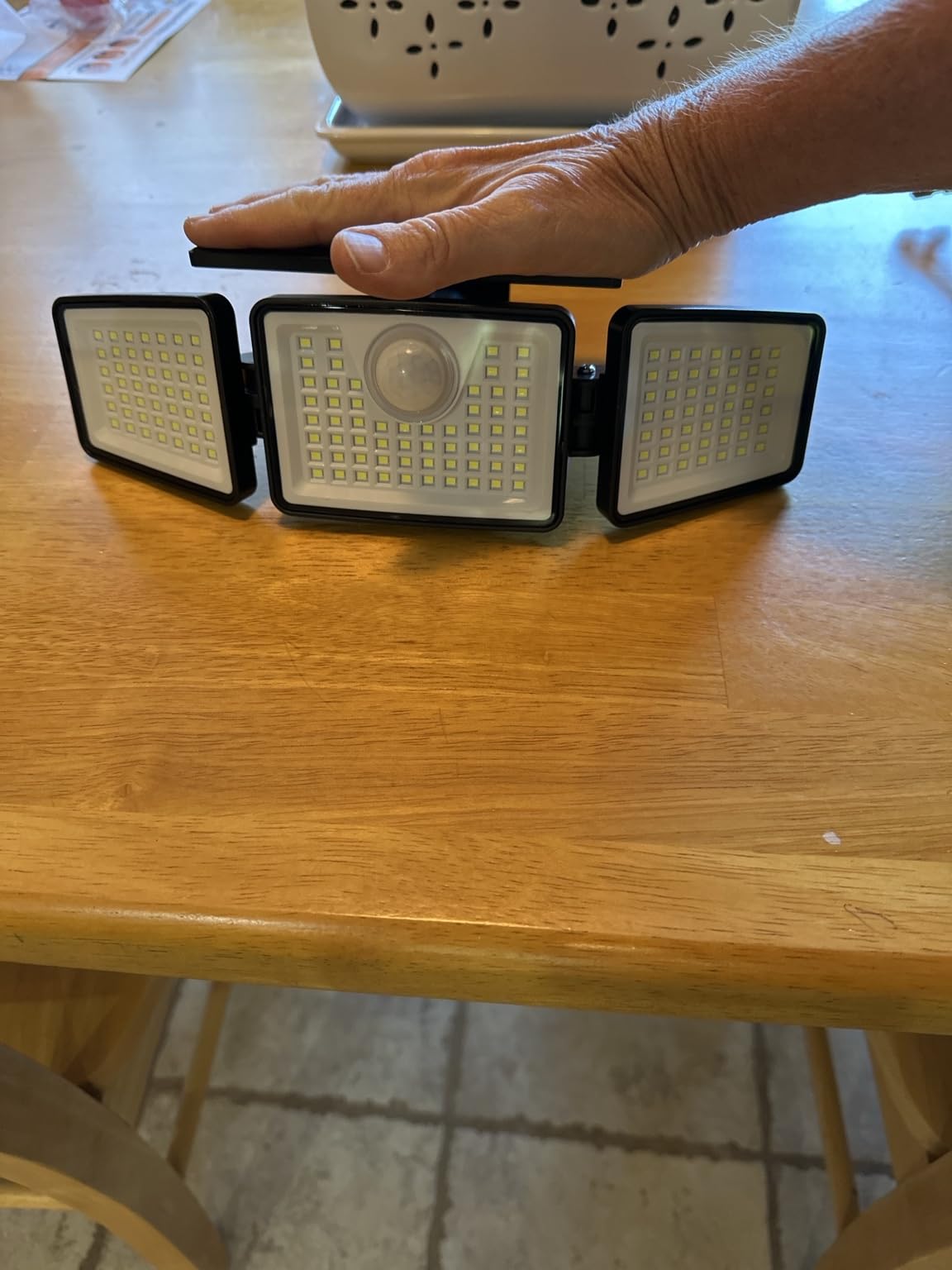daphino 2500LM Solar Lights Outdoor with Motion Sensor, 3 Head 270 Wide Angle Street Area Lights, IP65 Waterproof Security Lighting with 3 Modes (Non-Remote, 2 Pcs) customer photo 1