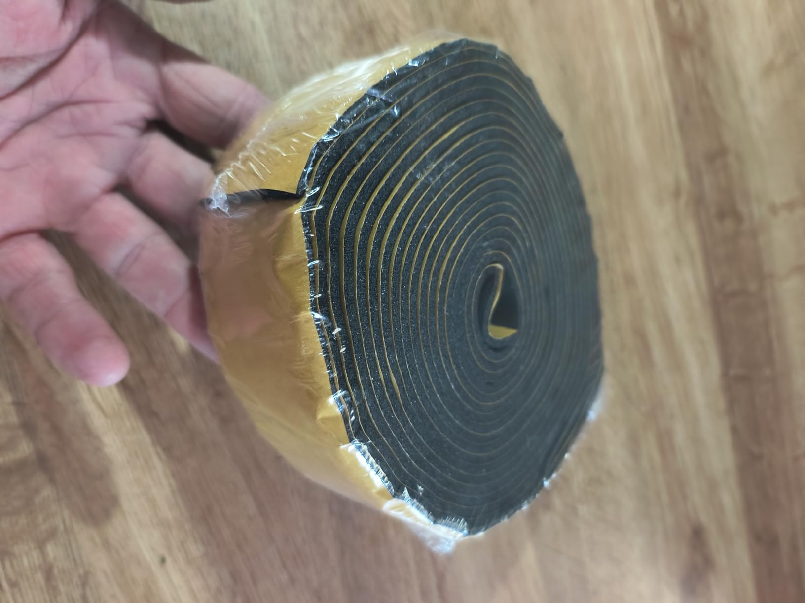 DEMEDO Pipe Insulation Tape, Pipe Wrap Insulation Foam Tape Self Adhesive, Outdoor Water Pipe Insulation Roll for HVAC, AC Line Insulation, 2 inch x 16.5 FT Heat Tape for Water Pipe, Black customer photo 1