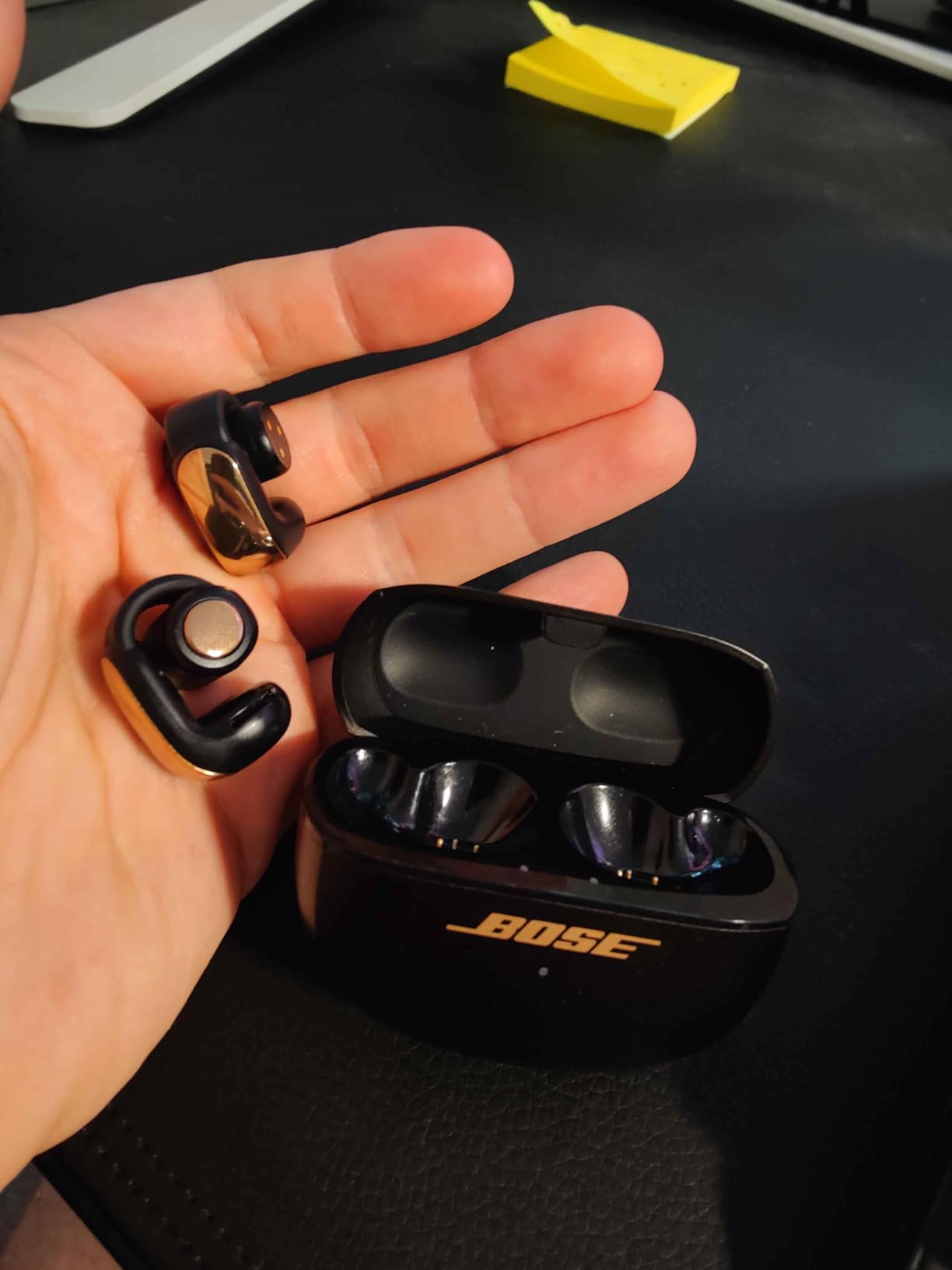 Bose Ultra Open Earbuds - Bluetooth Open Ear Earbuds with OpenAudio for Awareness, Clip-On Design for Comfort, Water Resistant, Up to 48 Hrs of Playtime, Moonstone Blue - Limited Edition Color customer photo 1