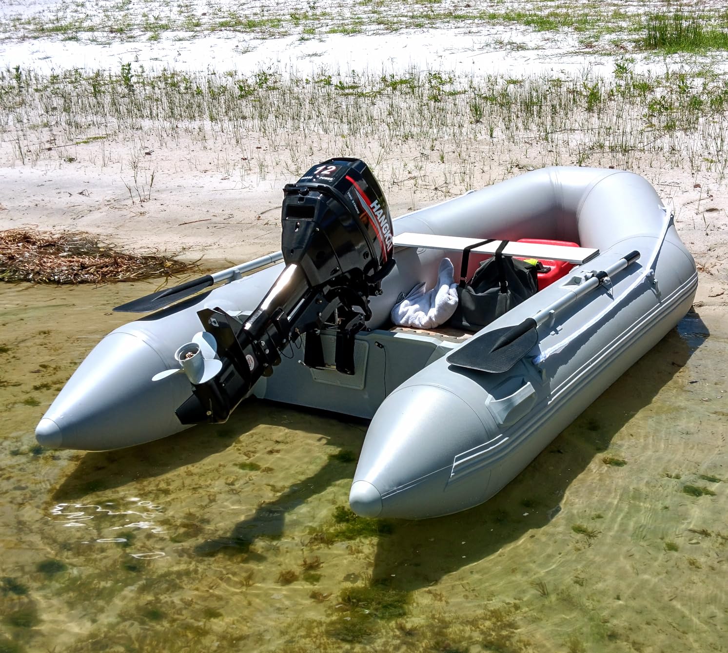 CO-Z 10 ft Inflatable Dinghy Boats with Aluminium Alloy Floor, 4 Person Portable Boat Raft, Inflatable Touring Kayak for Adults, Inflatable Sport Tender Fishing Dinghy Boat customer photo 2