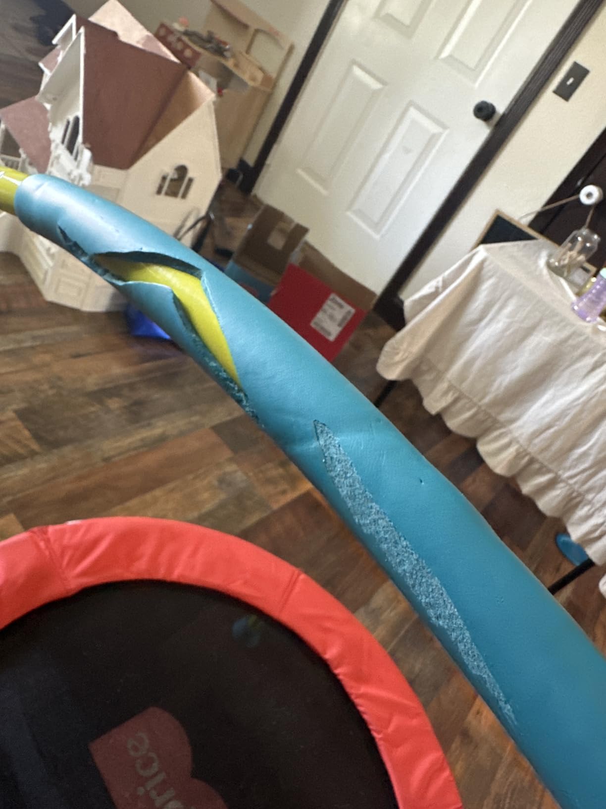 Fisher-Price 3-Foot Mini Trampoline, WonderJump 36-Inch Round Indoor Toddler Kids Trampoline with Stabilizing Handlebar customer photo 1
