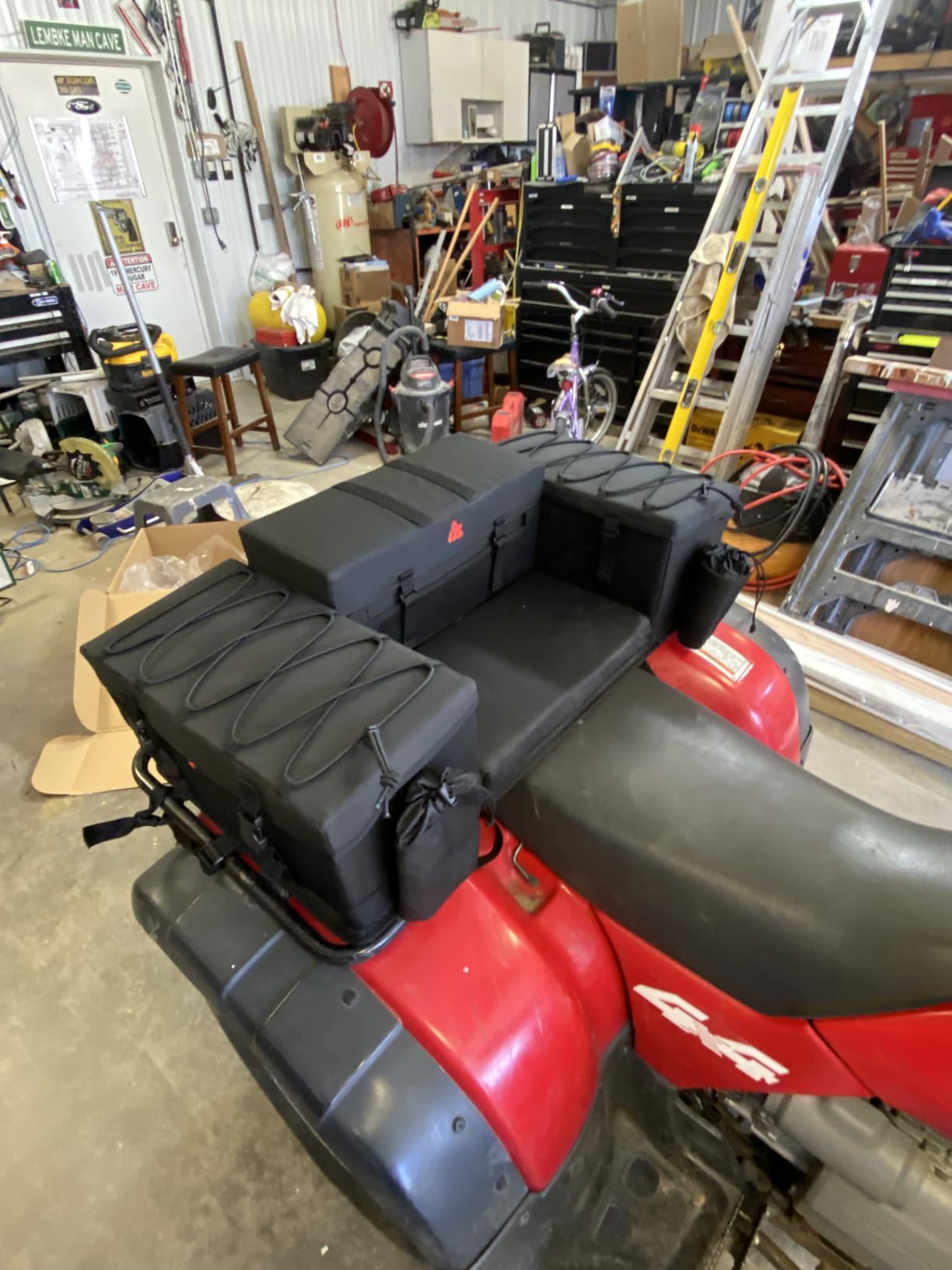 Tusk Trail-Runner ATV Rear Rack Bag - All Weather - Heavy Duty - Padded Seat - Insulated Cooler - Universal Compatible with Most ATVs customer photo 1