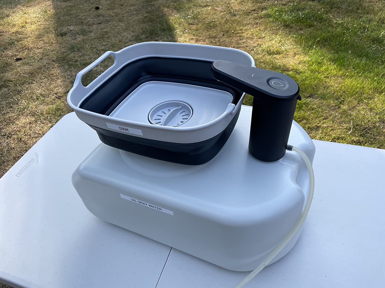 SereneLife 20 Gallon / 75L RV Water Tank - Camper Accessories Portable Container with Level Indicator, Rotating Spout, Metal Handle & Heavy-Duty Wheels, Suitable for Freshwater or Sewage Storage customer photo 1