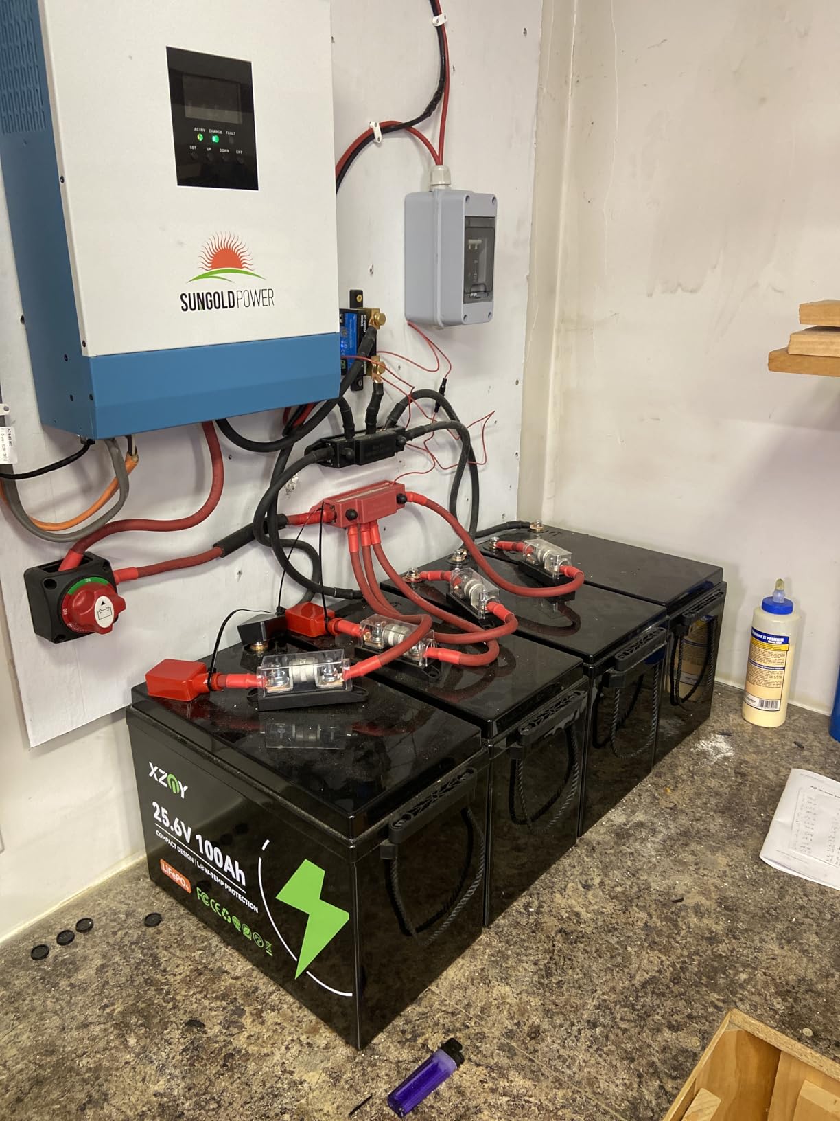 Compact 24V 100Ah Lithium Battery, 24V 100Ah LiFePO4 Battery 5000+ Cycles, Built-in 100A Low Temperature Protection BMS, Great for Trolling Motors, RV, Camper, Solar Off-Grid, Marine, Boat customer photo 2
