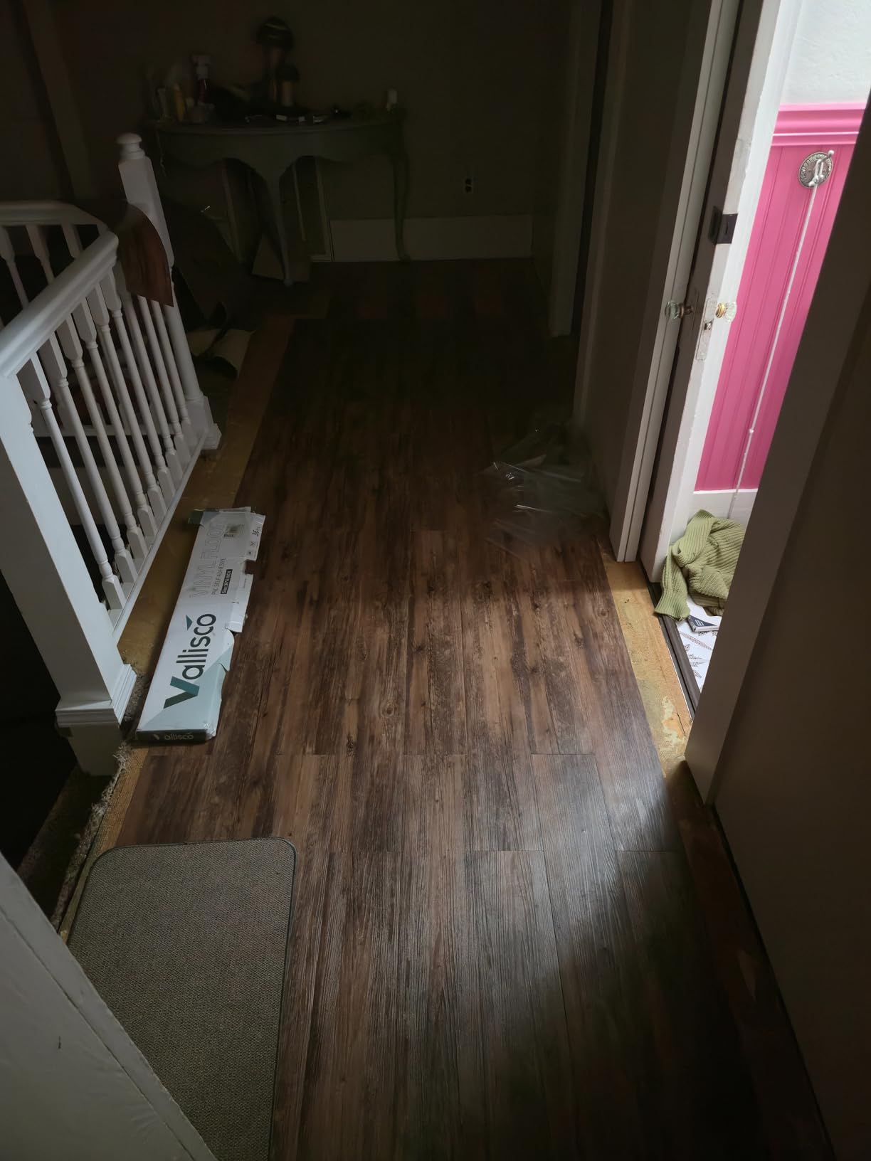 VallisCo Peel and Stick Vinyl Flooring 36 Pack 54 Sq.Ft, Waterproof Vinyl Flooring Peel and Stick for Office, Living Room, Bathroom, Kitchen - Unique Design, Easy to Install Floor, Brown customer photo 1