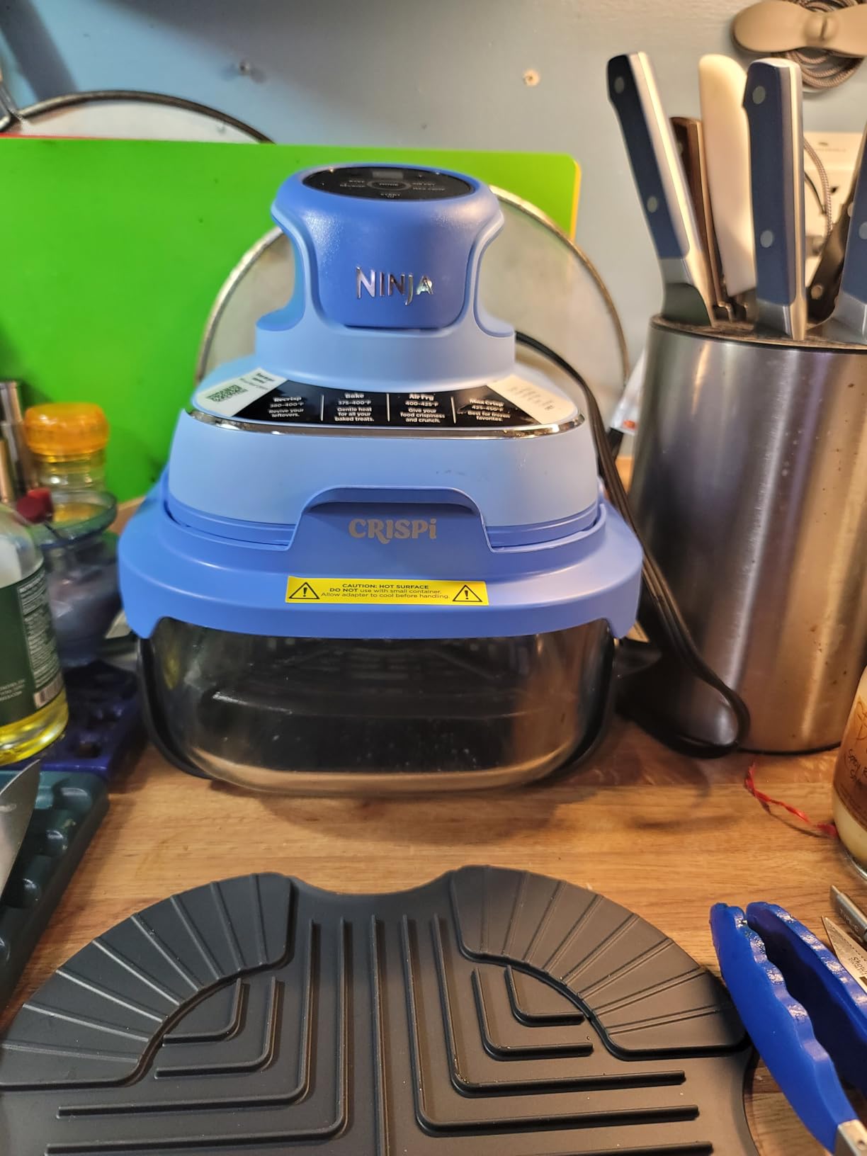 Ninja Crispi 4 in 1 Glass Air Fryer, 450°F, Non Toxic, 4QT and 6 Cup Containers with Lids, Dishwasher Safe, Stone, FN101ST customer photo 2