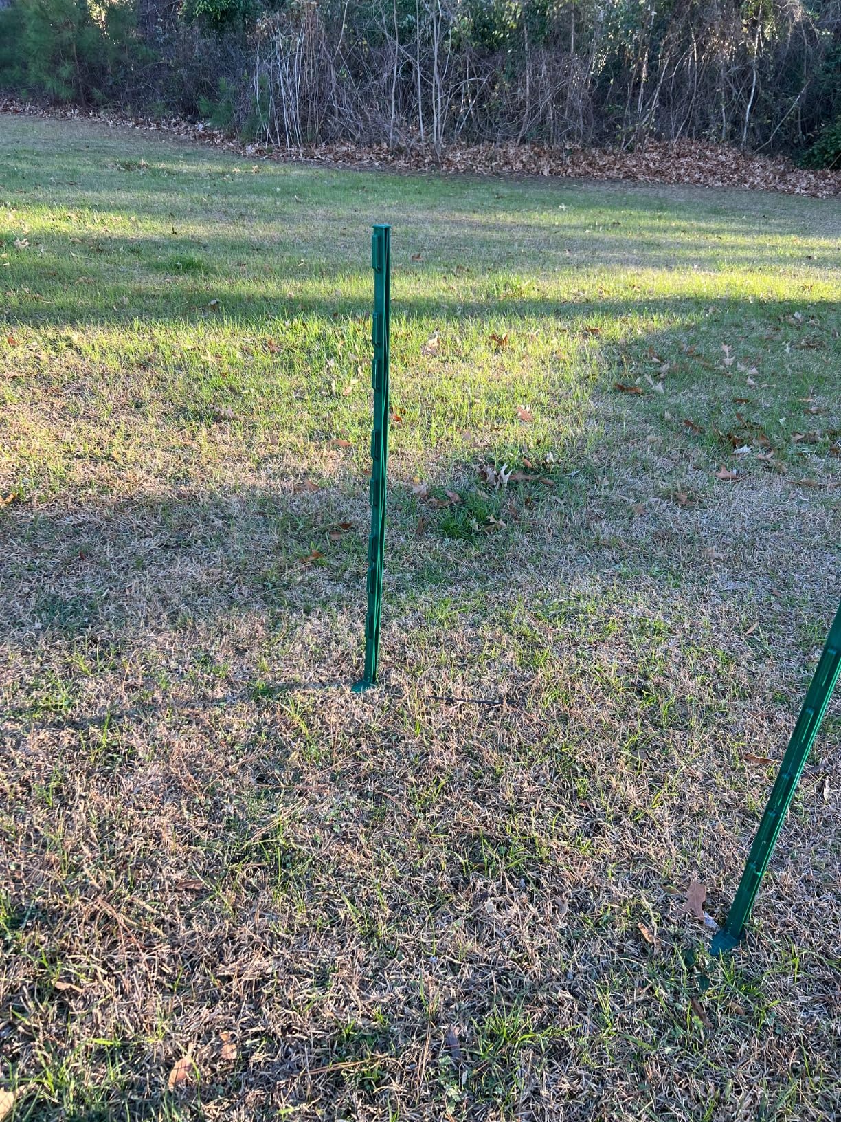 25 Pack Electric Fence Posts, 48 Inch/4FT Step-in Plastic Posts for Farm and Garden, Temporary Sturdy Fencing System for Electric Fencing and Yard Protection, White customer photo 2