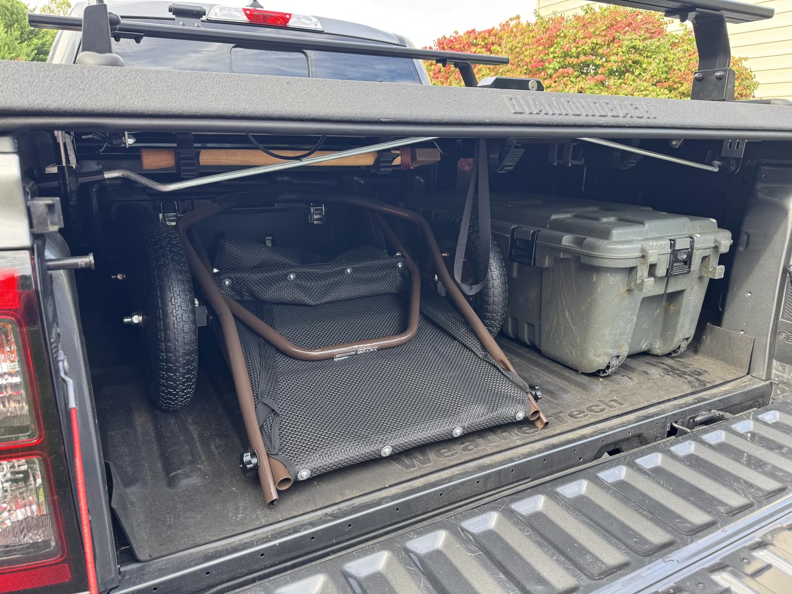 VEVOR Game Carts for Hunting, 300 LBS Deer Cart Game Hauler, Hawk Crawler, Hawk Hunting, All Terrain Folding Cart, Deer Hauling, Heavy-Duty Utility Gear Dolly for Hunting Fishing Hiking customer photo 1