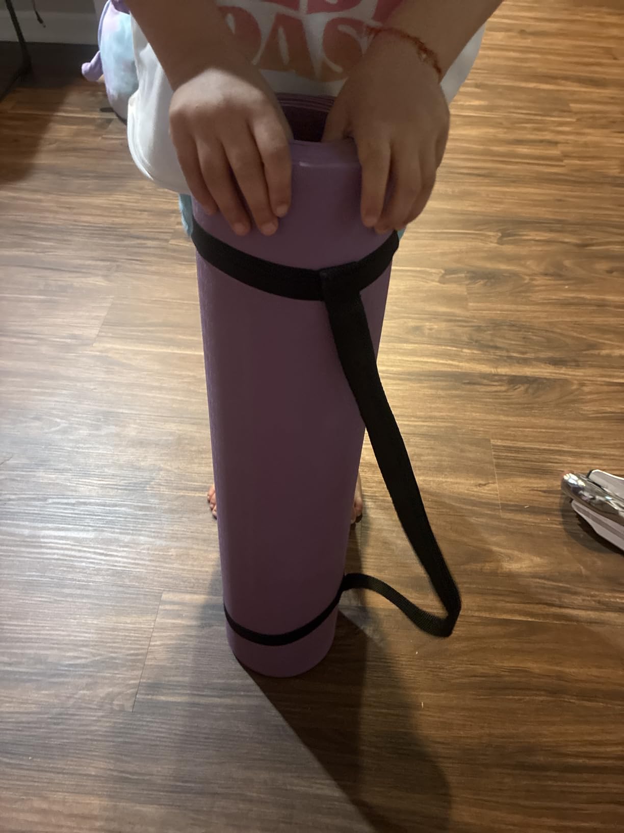 Amazon Basics 1/4 Inch Thick TPE Exercise Yoga Mat with Carrying Strap customer photo 2