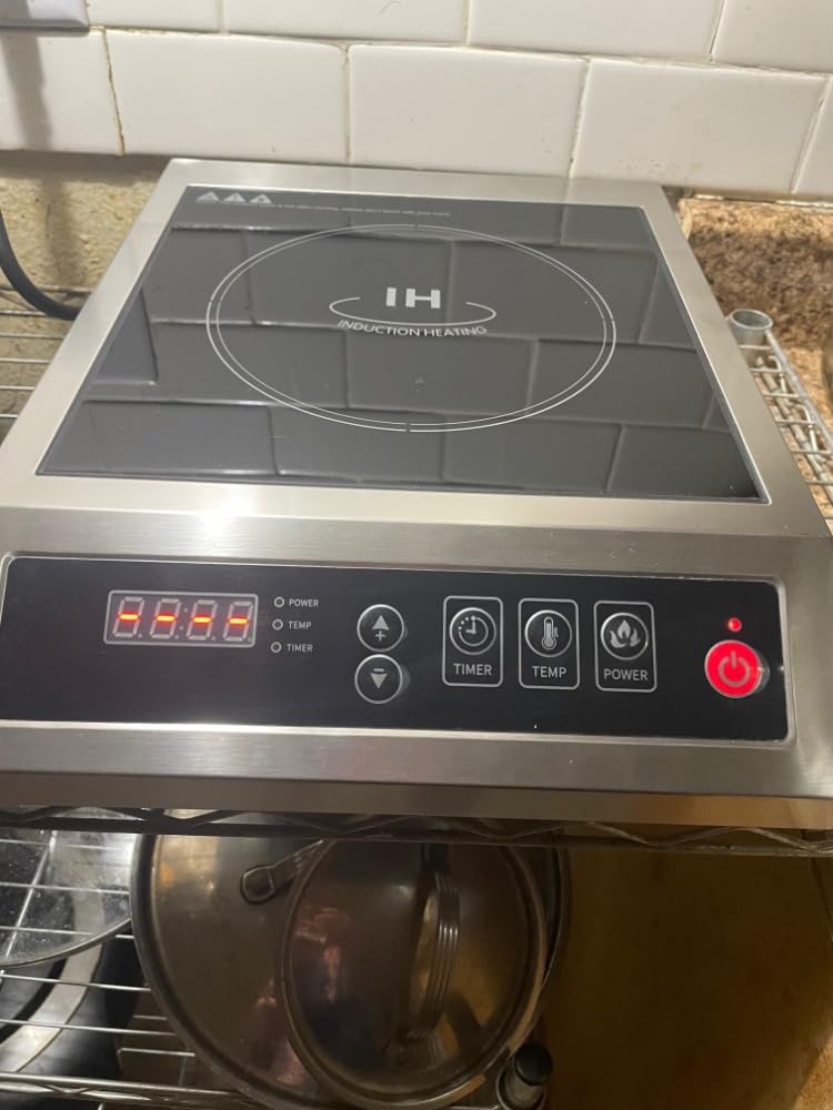 Induction Cooktop Commercial 1800W, Portable Countertop Burner with 8