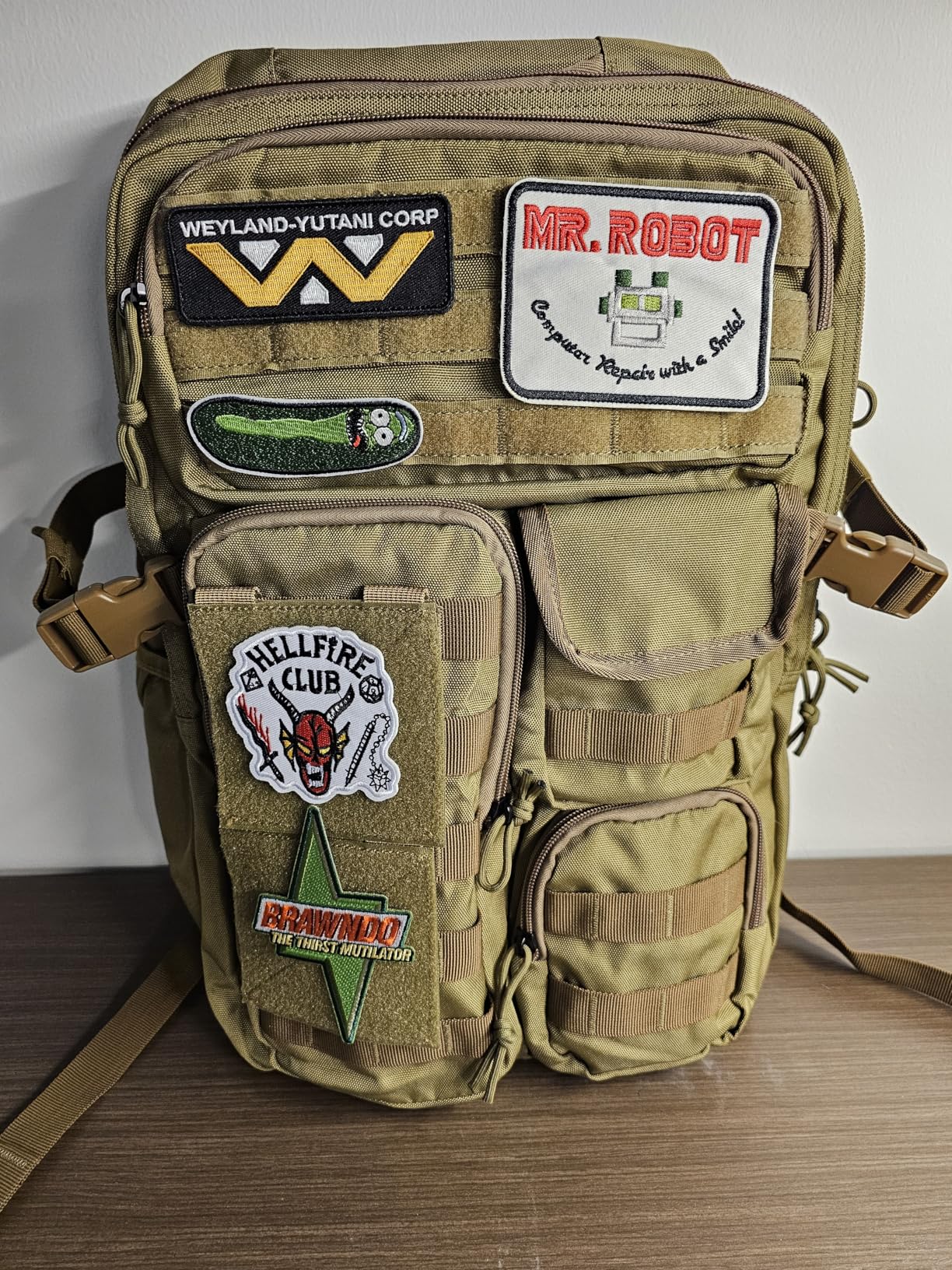 Wotony Tactical Backpack - Military waterproof backpack with multiple pockets and tactical gear for the outdoors (Black, 25L) customer photo 1